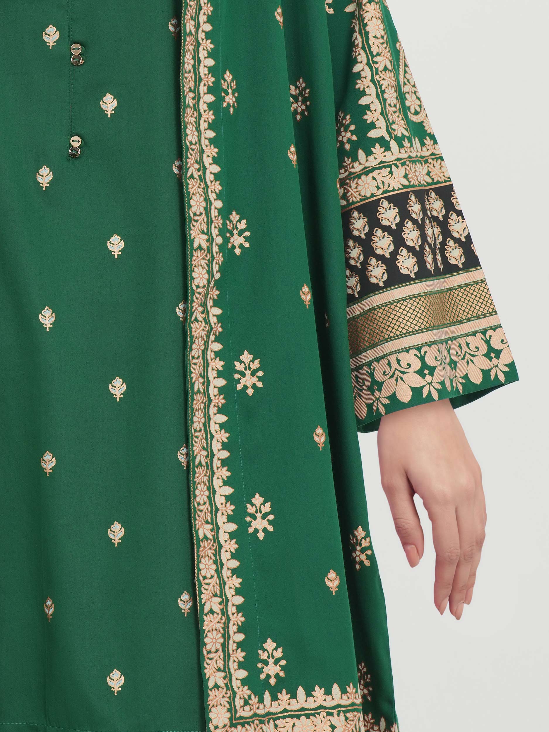 2 Piece Satin Suit (Pret) - Image 5