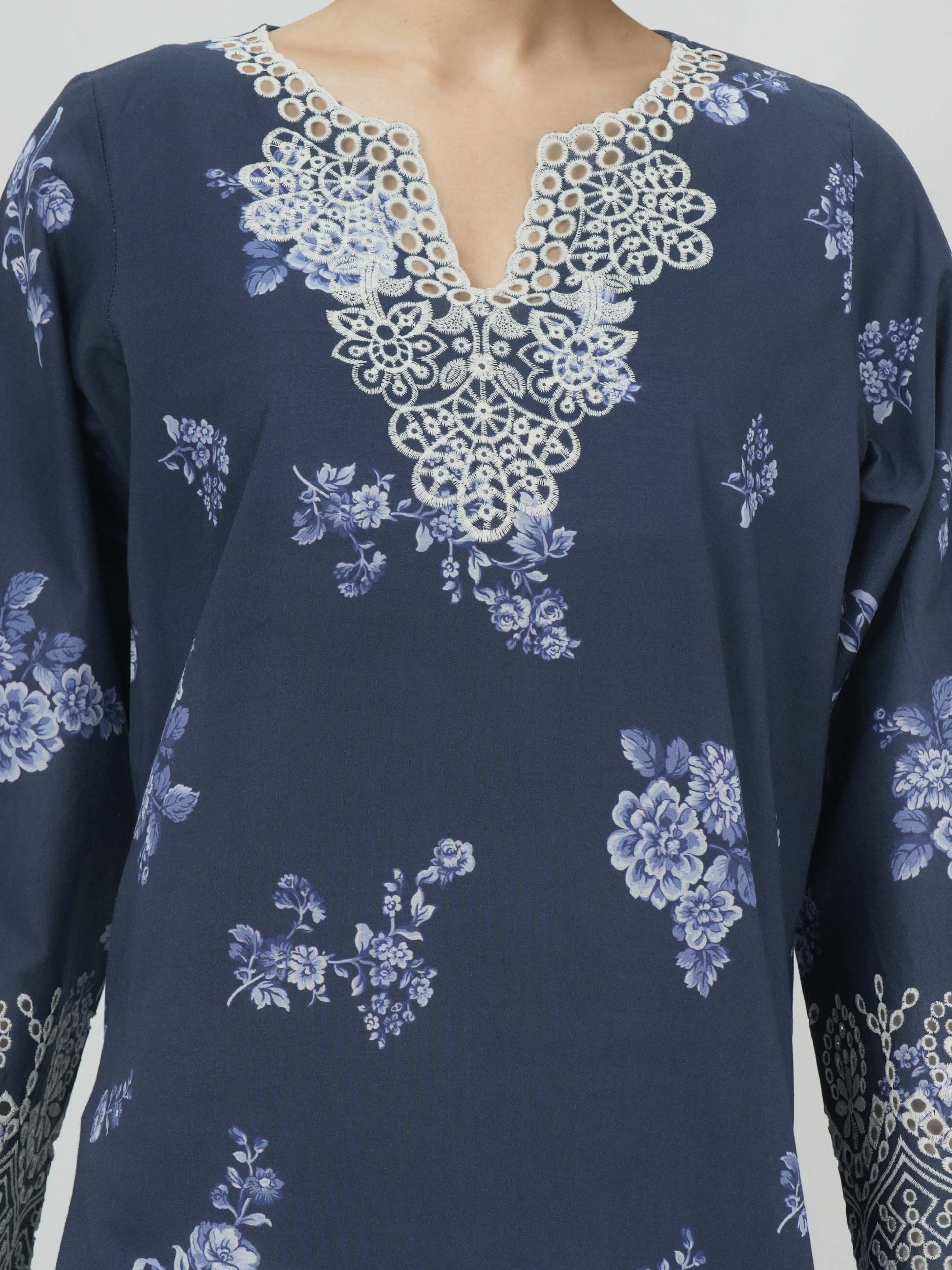 Cambric Co-ord Set- Embroirdered - Image 5
