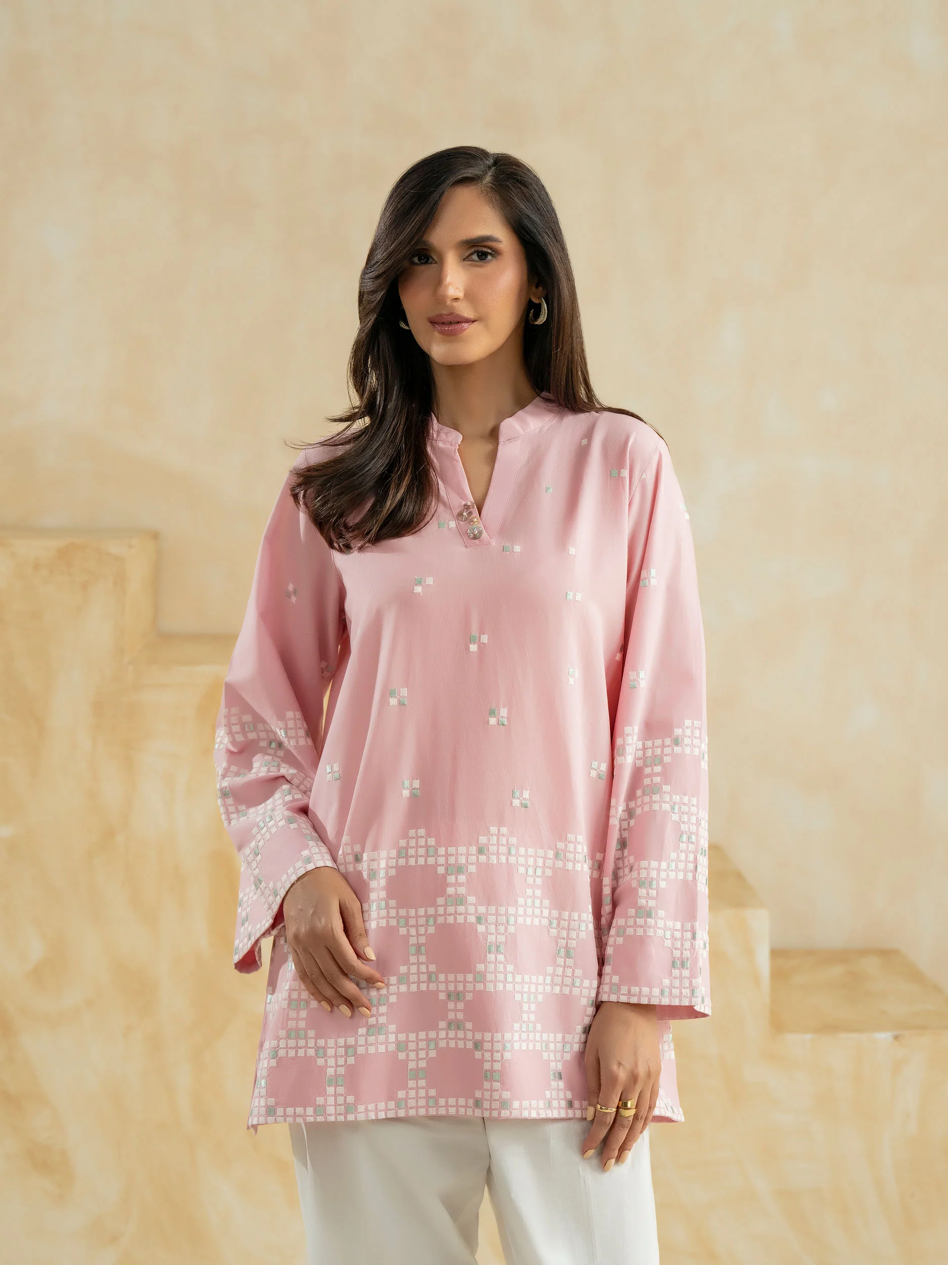 Viscose Kurti-Embroidered (Pret) - Image 3