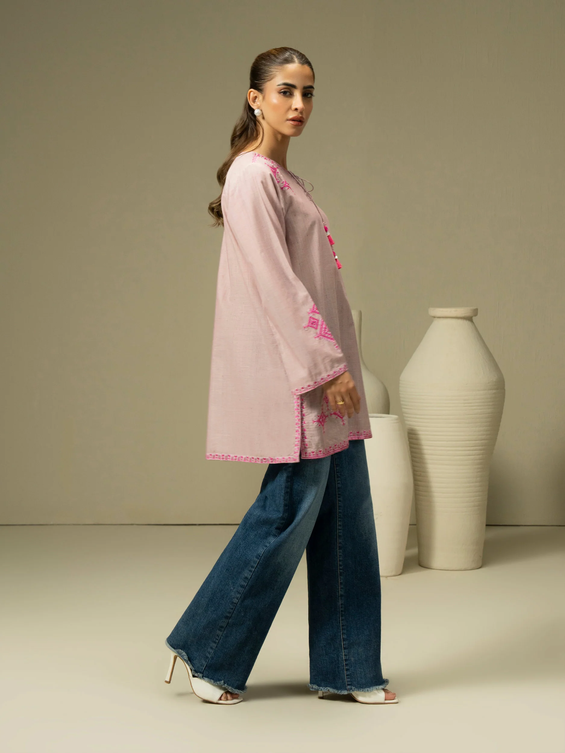 Yarn Dyed Kurti-Embroidered (Pret) - Image 3