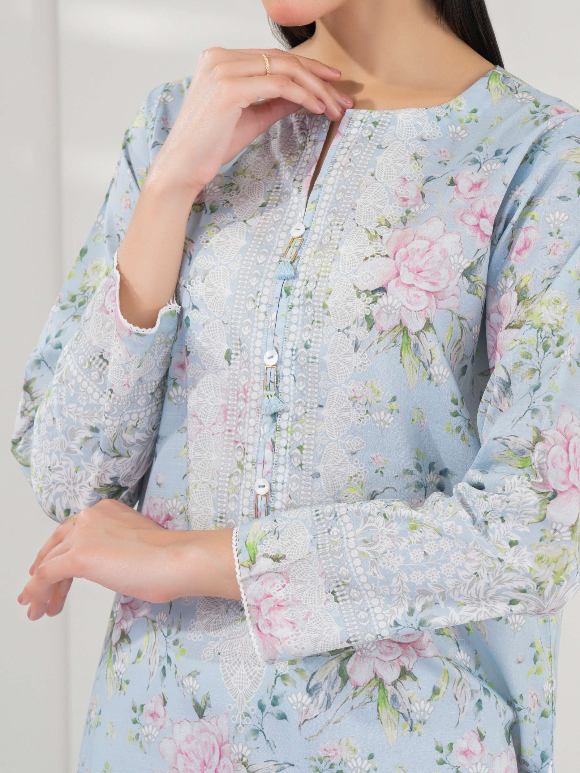 Lawn Shirt-Printed (Pret) - Image 6