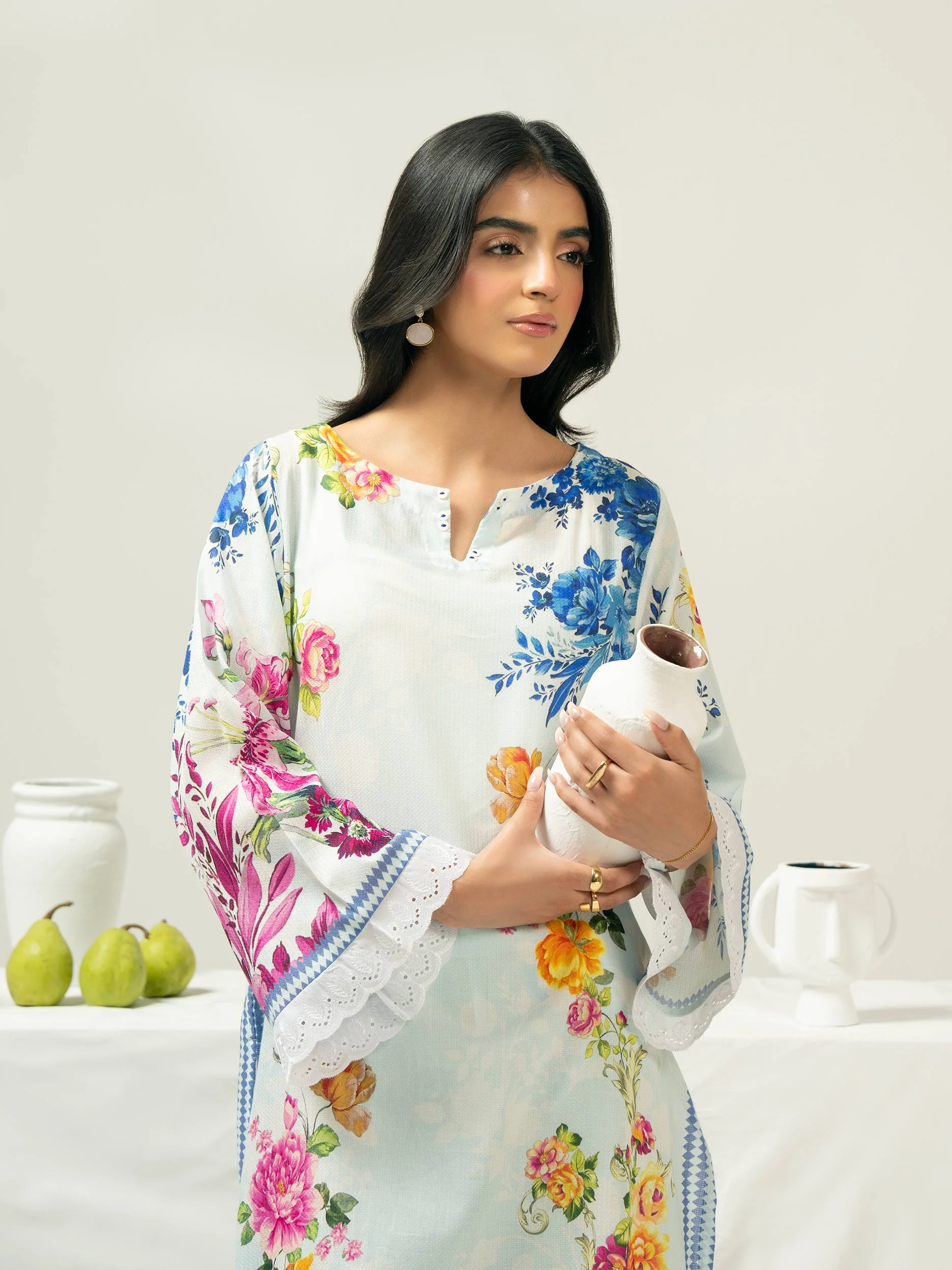 2 Piece Dobby Suit-Printed (Pret) - Image 3