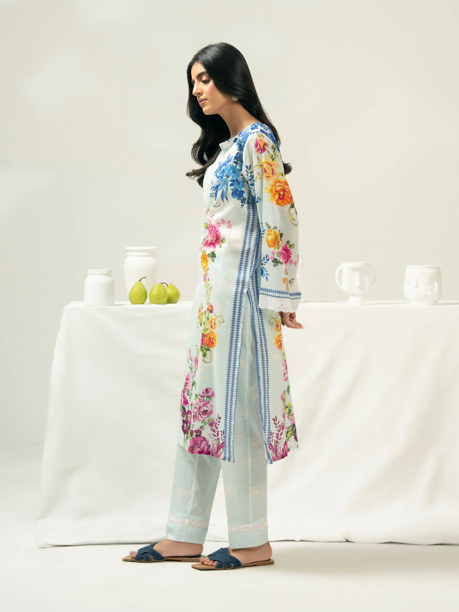 2 Piece Dobby Suit-Printed (Pret) - Image 5