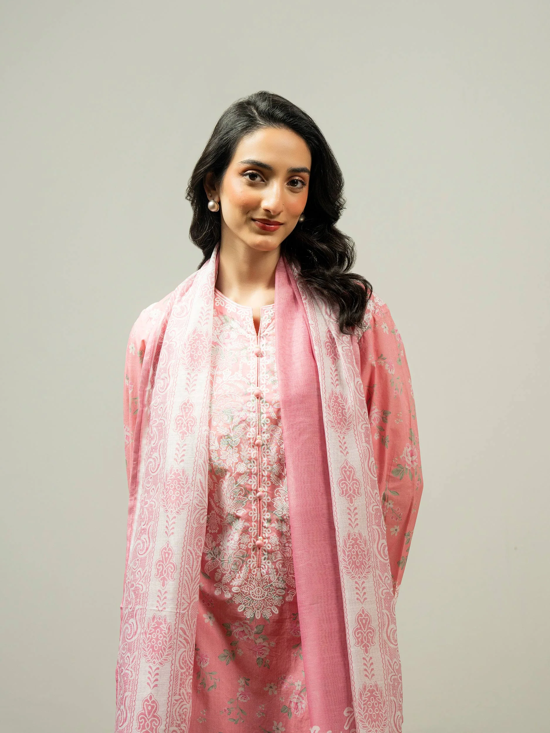 3 Piece Lawn Suit-Paste Print (Pret) - Image 5
