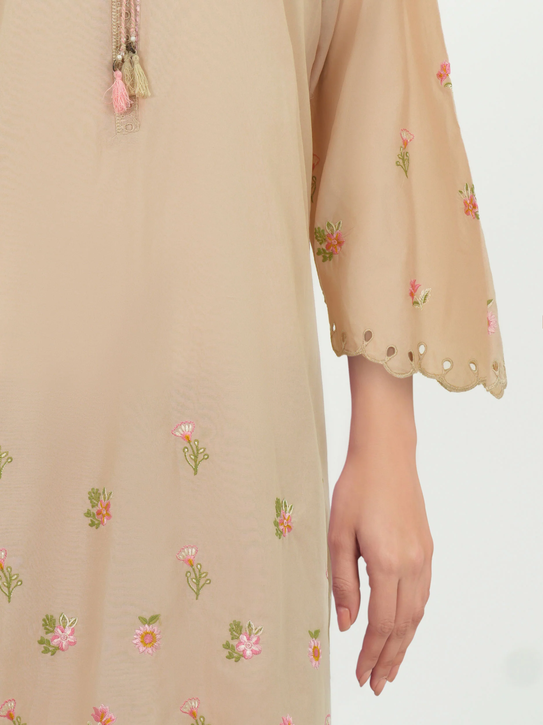 2 Piece Viscose Cotton Suit- Embroidered (Pret) - Image 4
