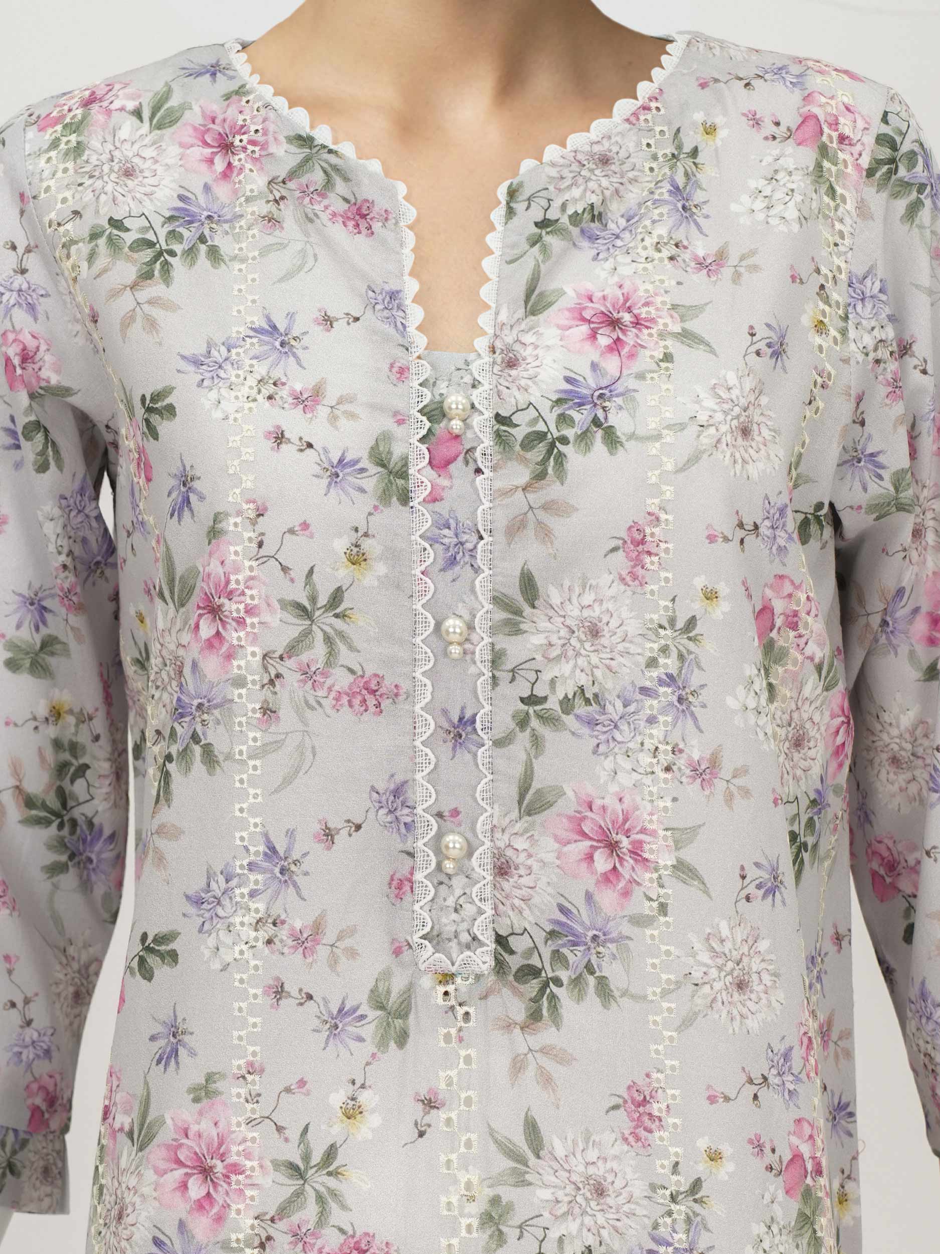 Lawn Shirt- Embroidered (Pret) - Image 4