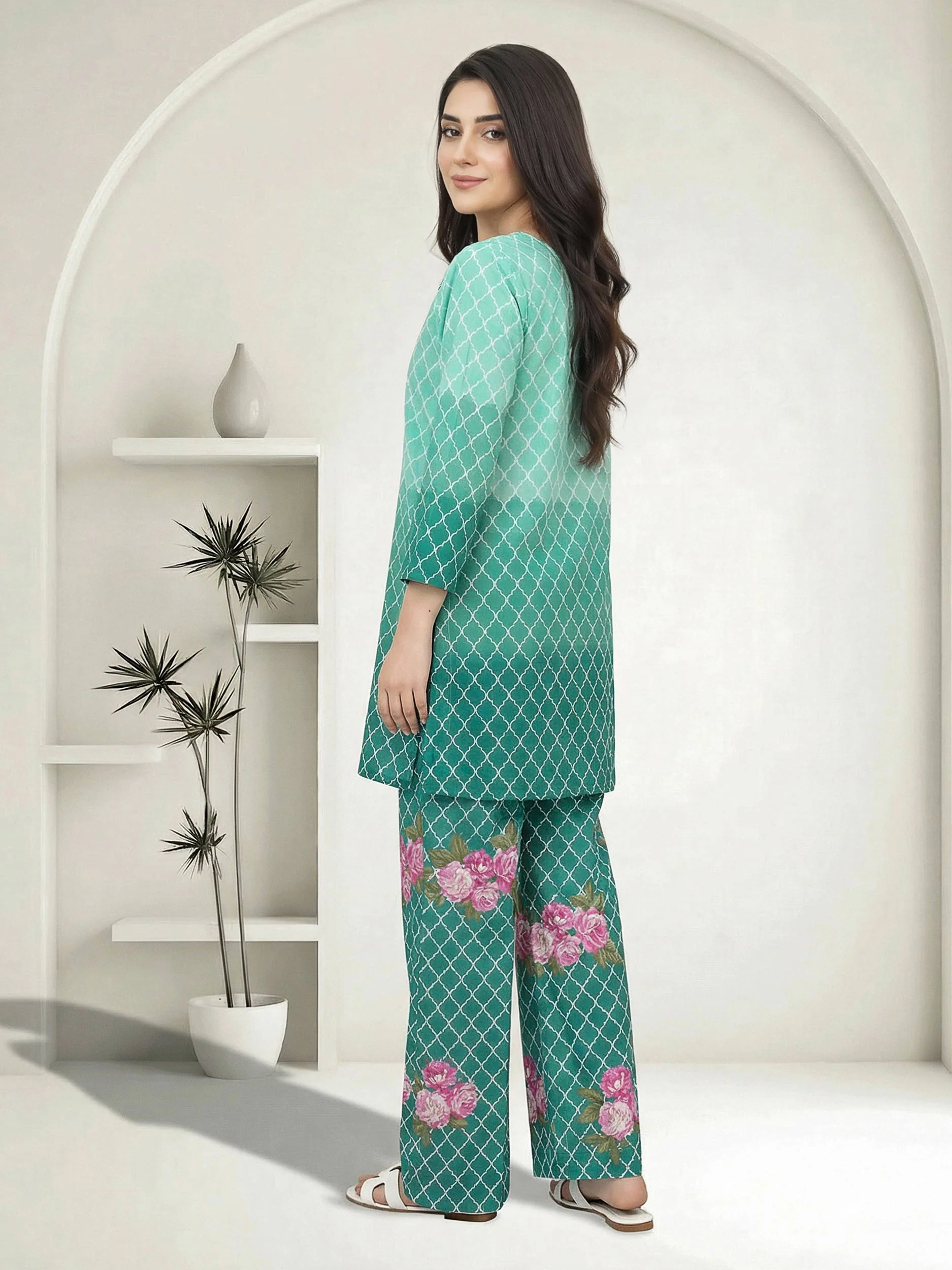 2 Piece Lawn Suit- Embroidered (Pret) - Image 3