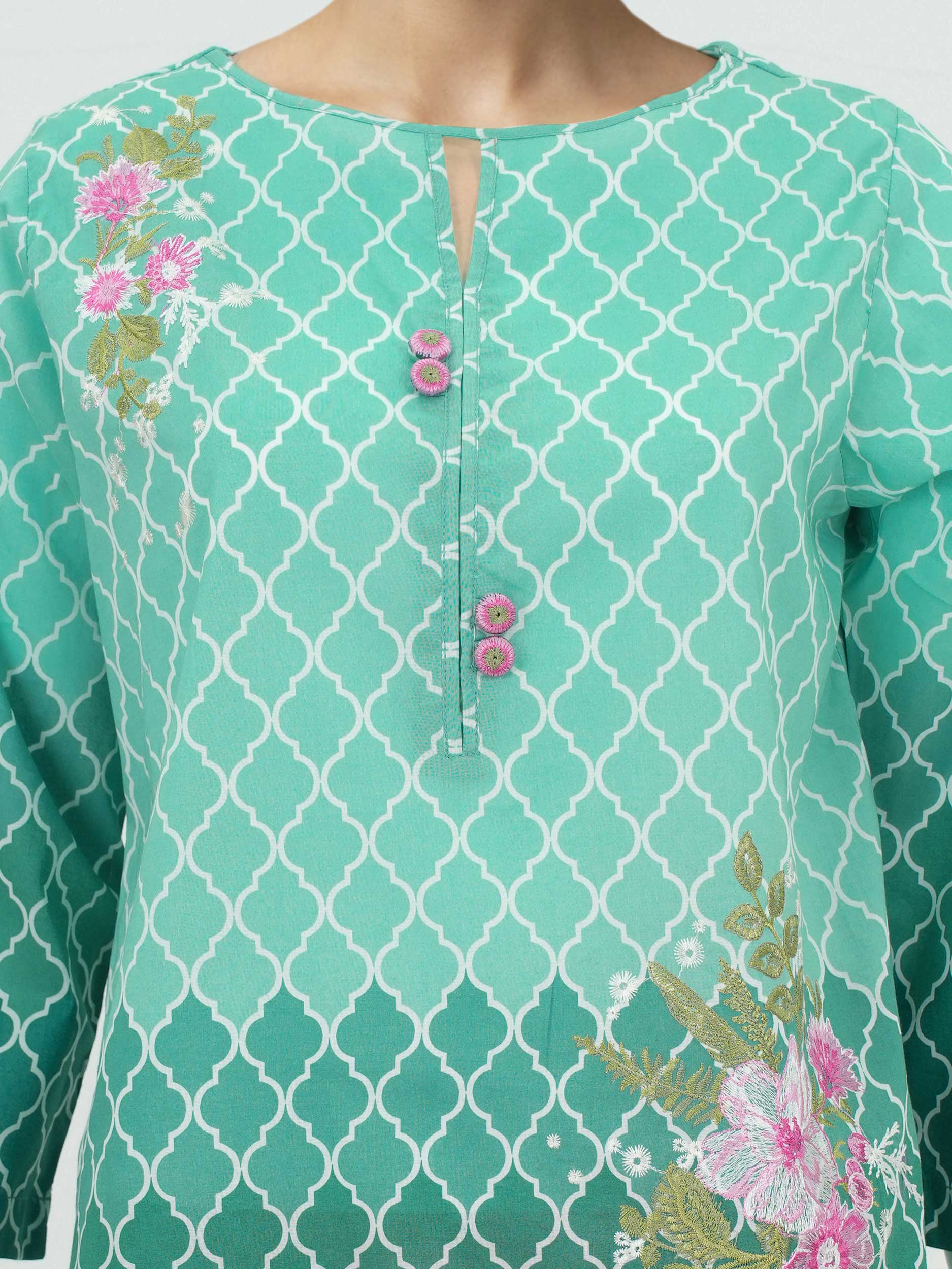 2 Piece Lawn Suit- Embroidered (Pret) - Image 4