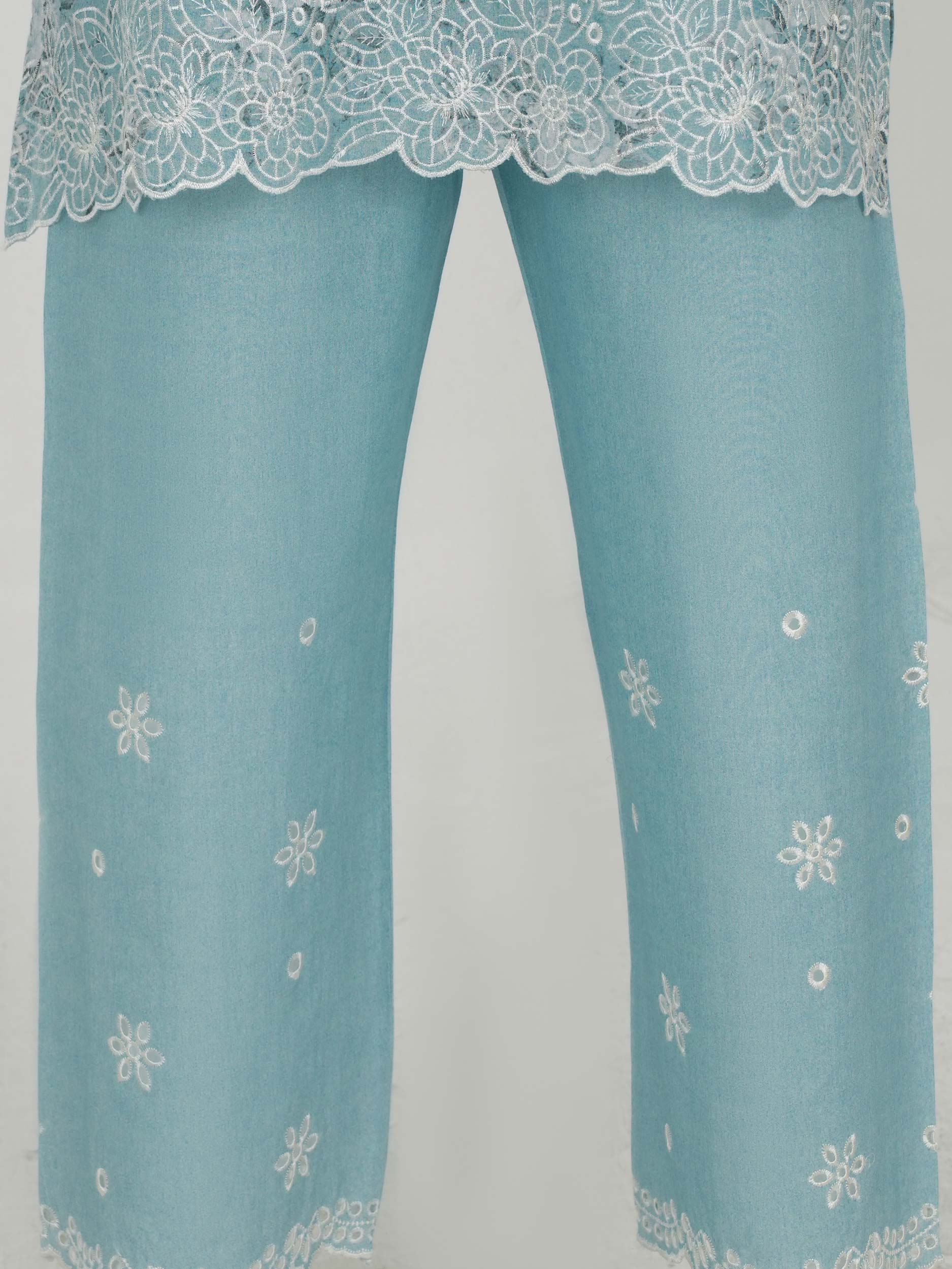 2 Piece Cambric Suit- Embroidered (Pret) - Image 7