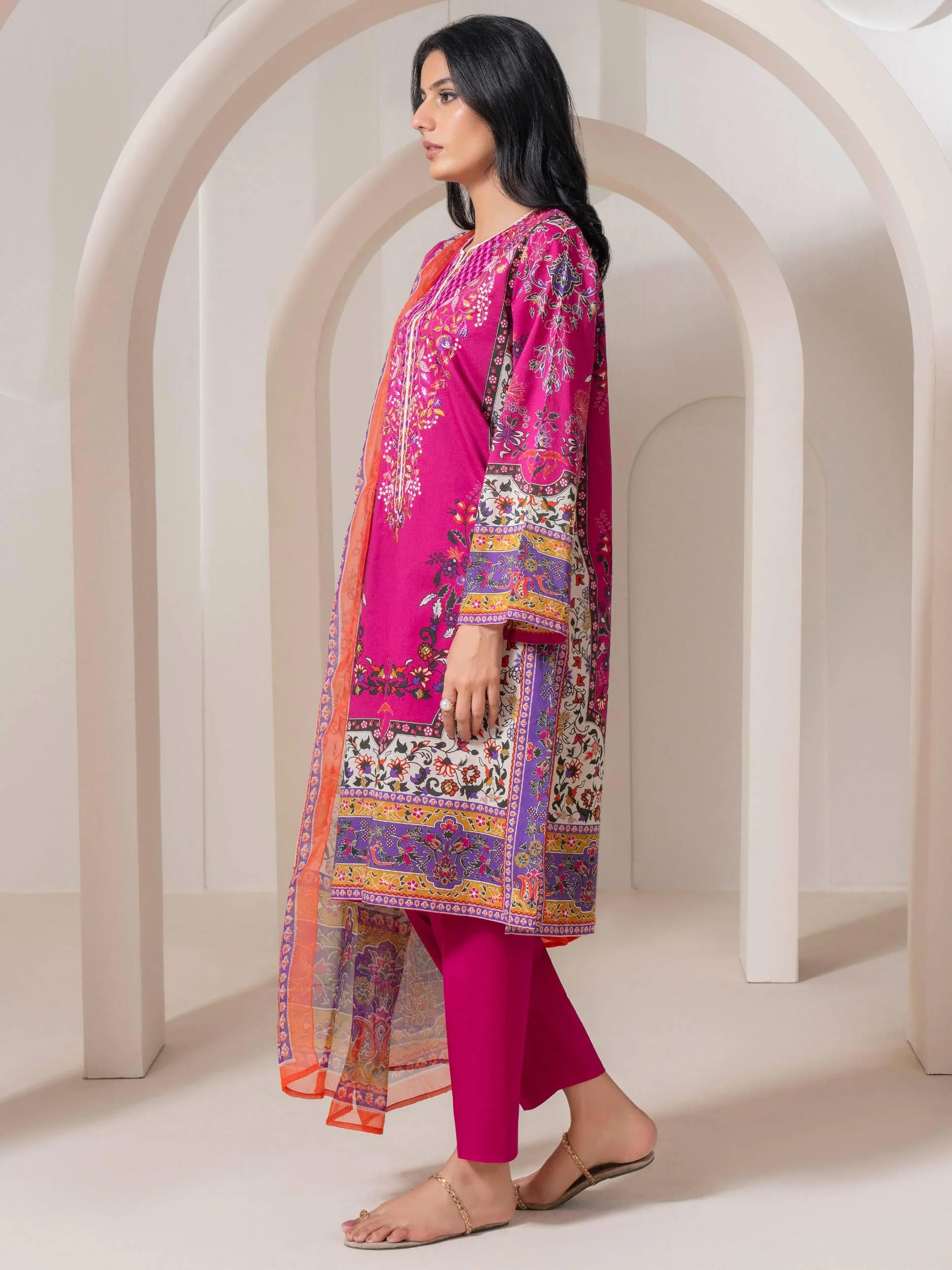 3 Piece Lawn Suit-Embroidered (Pret) - Image 3