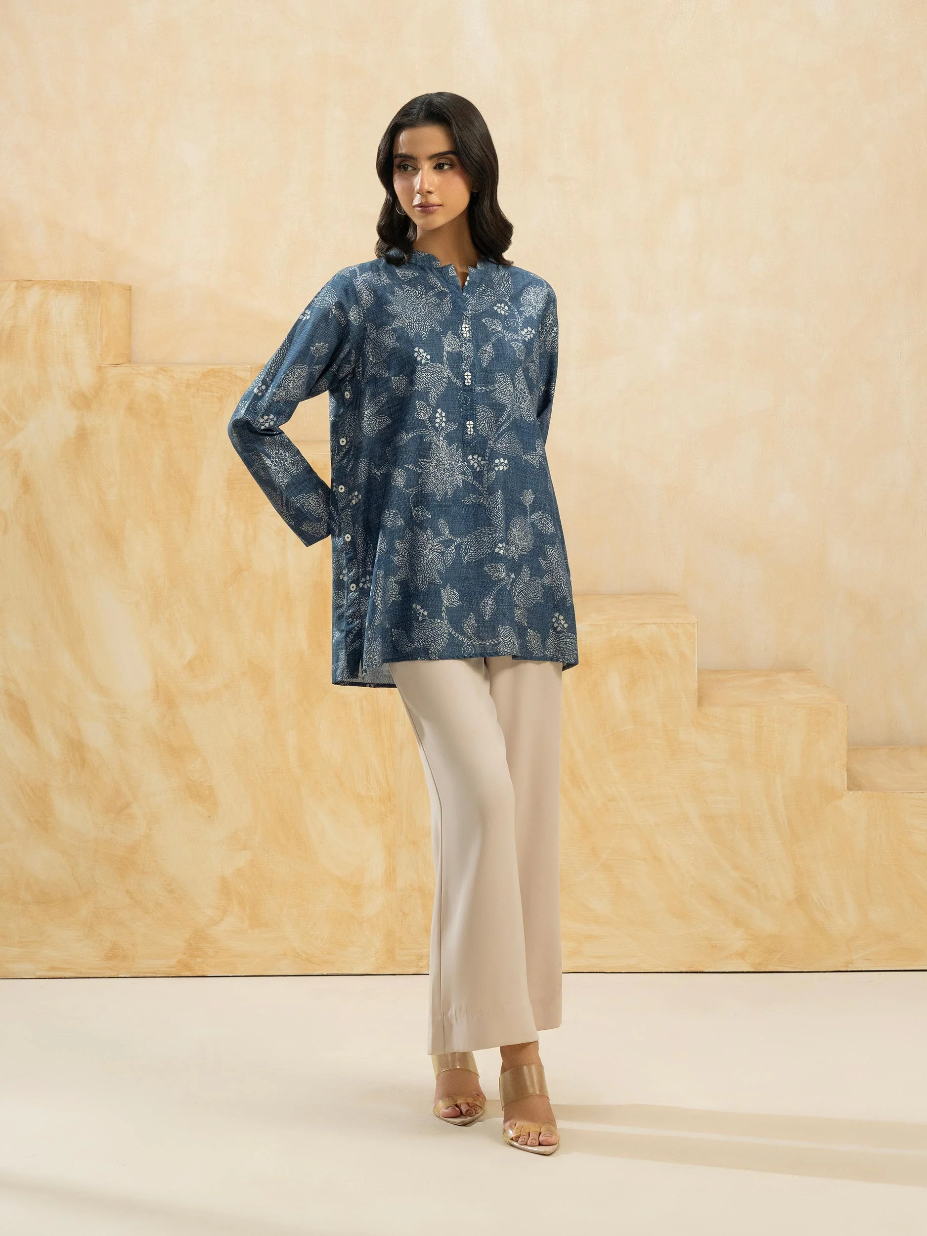 Cambric Kurti-Paste Print (Pret) - Image 2