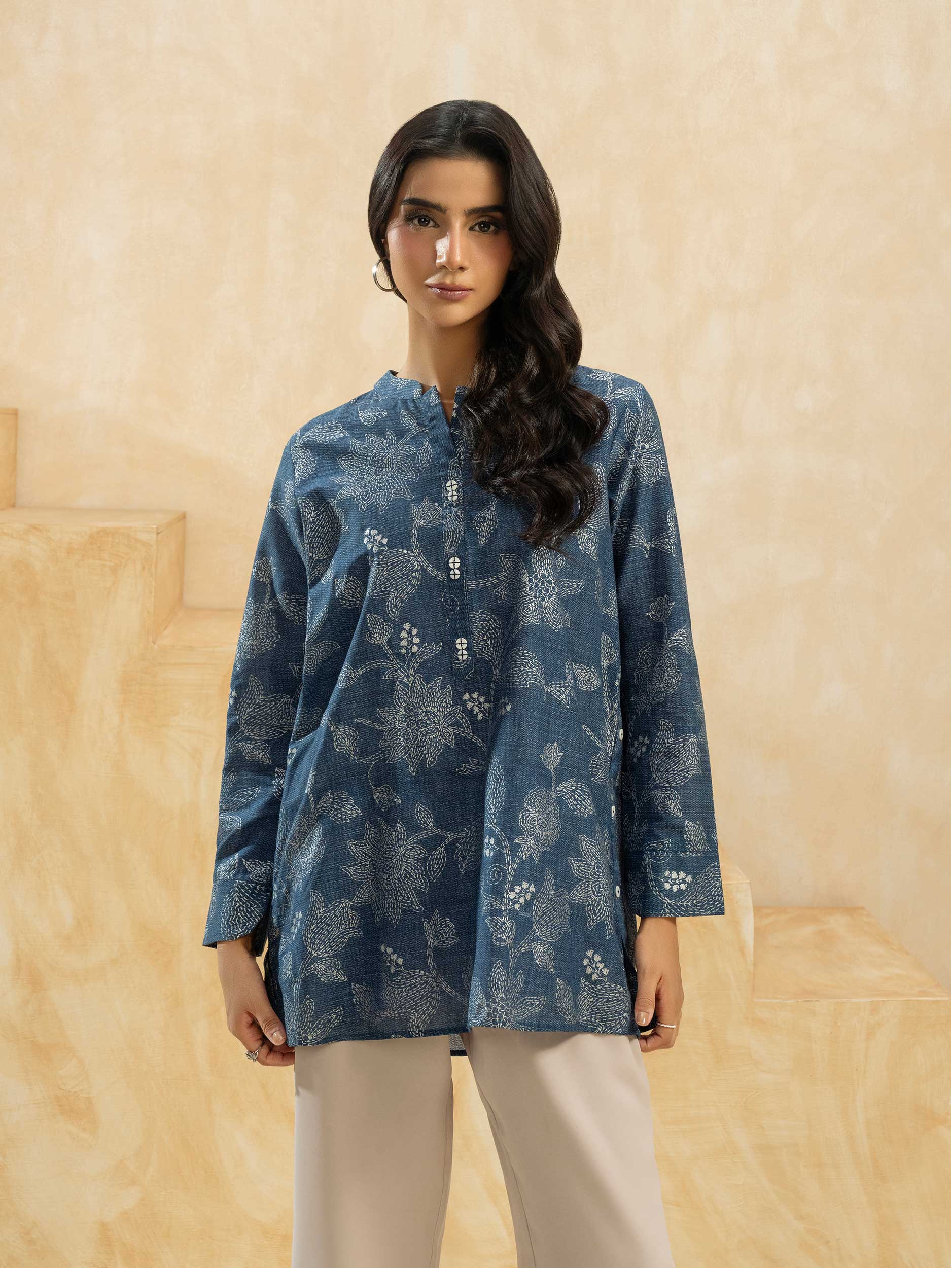 Cambric Kurti-Paste Print (Pret) - Image 3