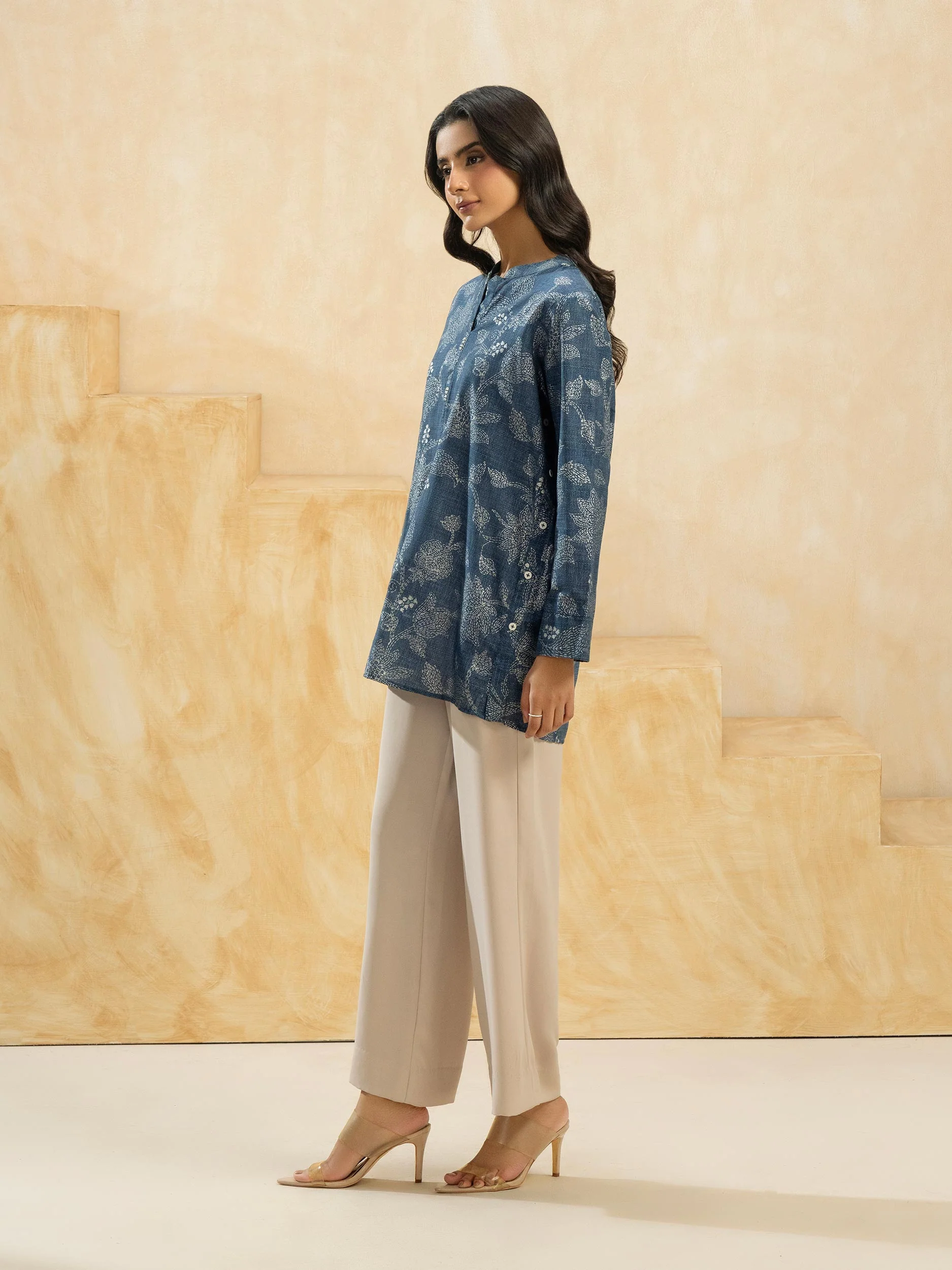 Cambric Kurti-Paste Print (Pret) - Image 4