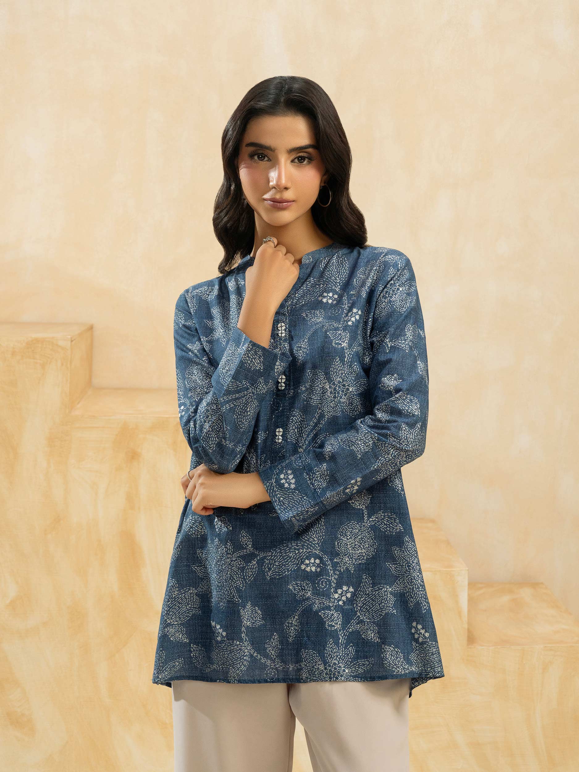 Cambric Kurti-Paste Print (Pret) - Image 6