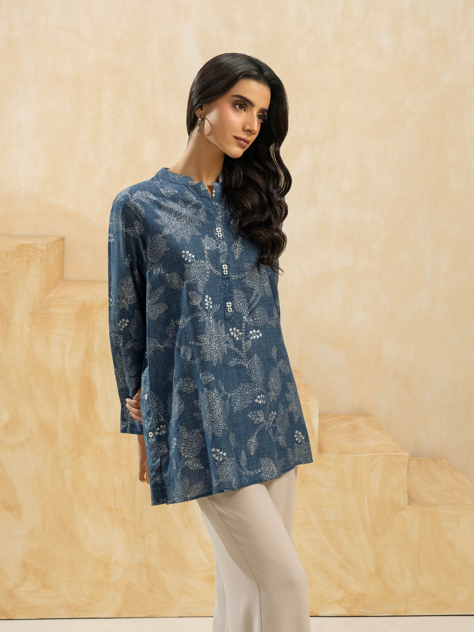 Cambric Kurti-Paste Print (Pret) - Image 7