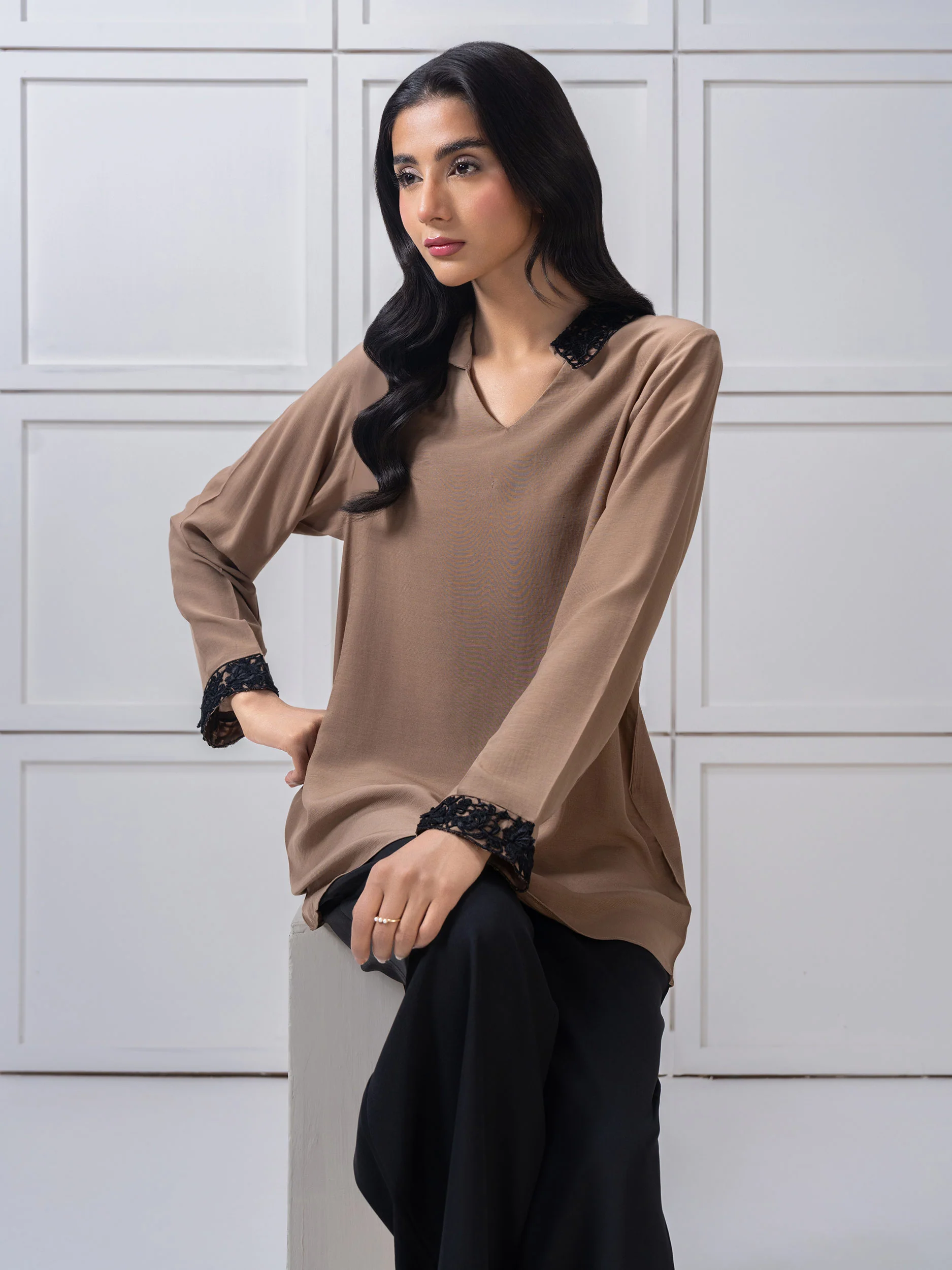 Silk Top- Embroidered - Image 3