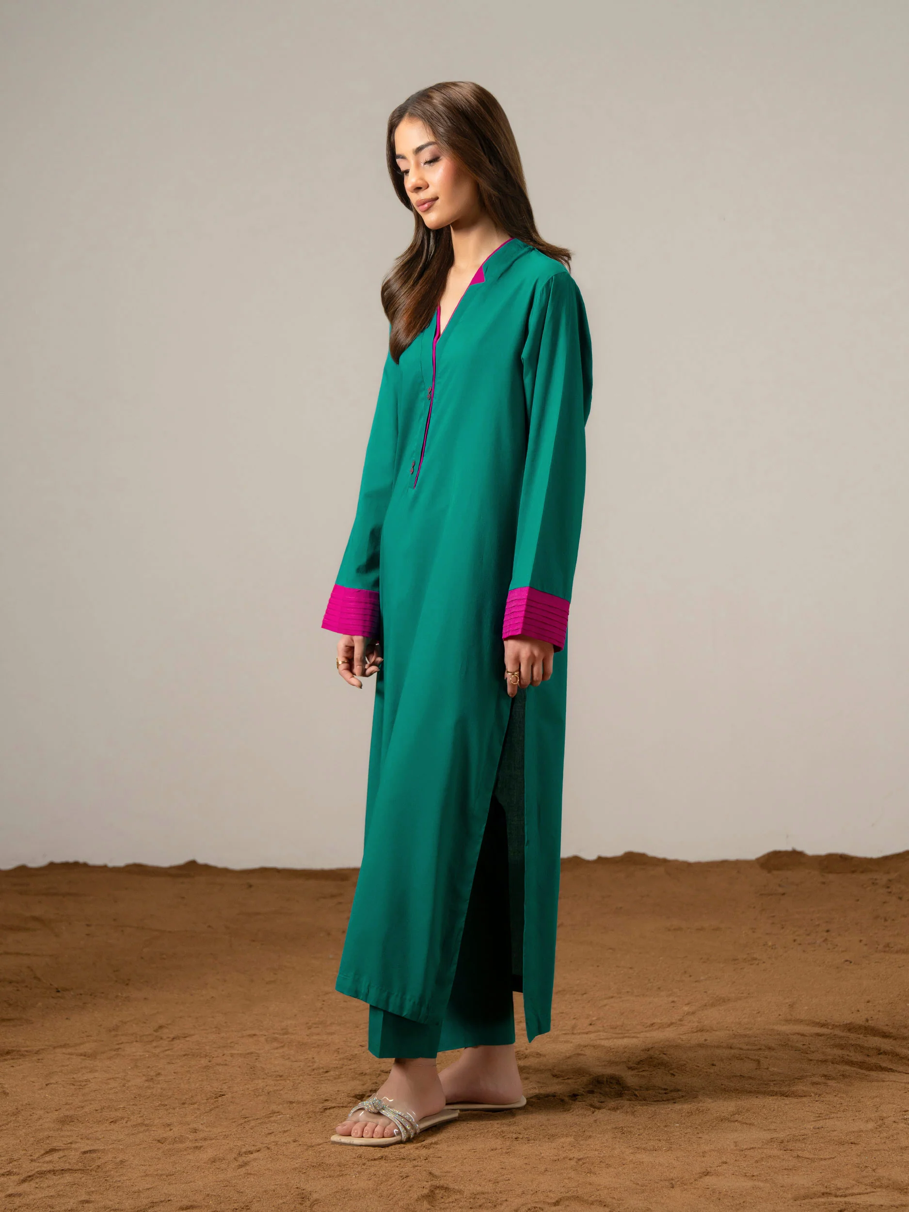 2 Piece Viscose Suit-Dyed (Pret) - Image 3