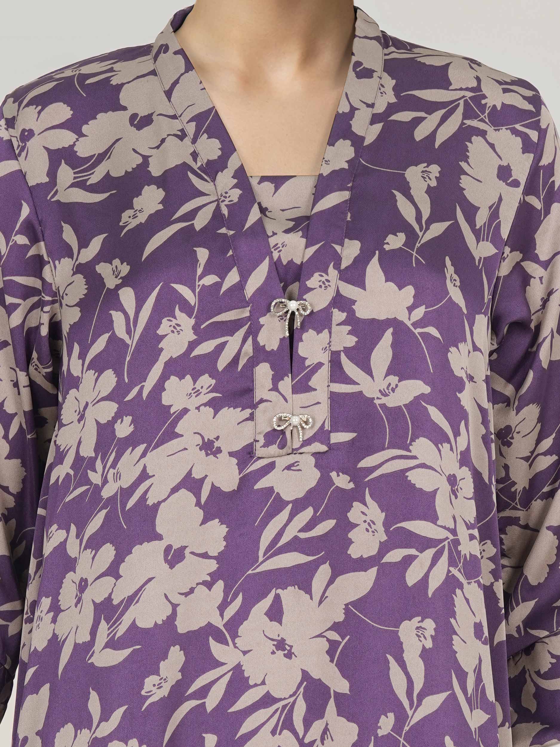 2 Piece Silk Suit (Pret) - Image 4