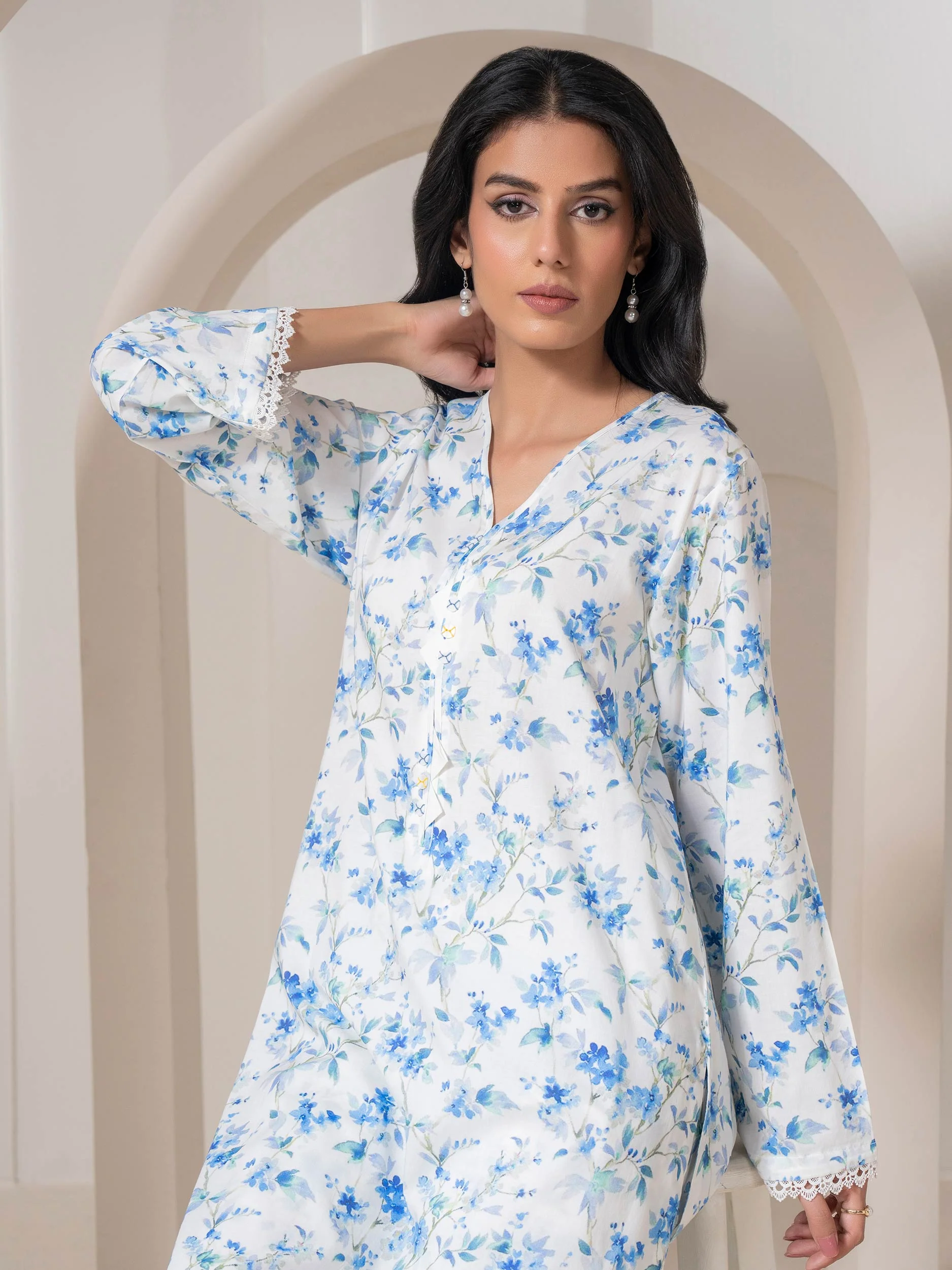 2 Piece Viscose Cotton Suit Printed (Pret) - Image 2