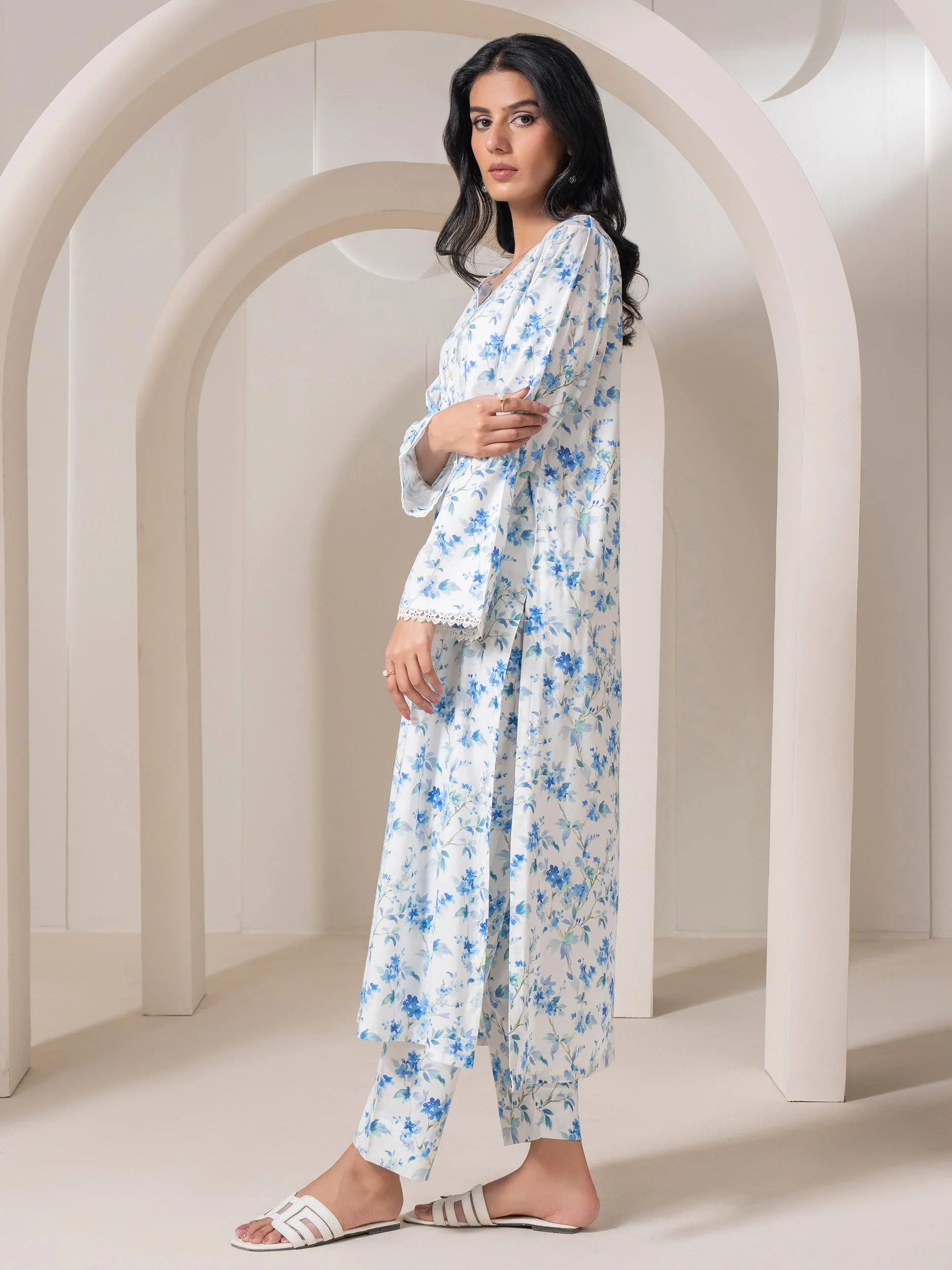 2 Piece Viscose Cotton Suit Printed (Pret) - Image 4