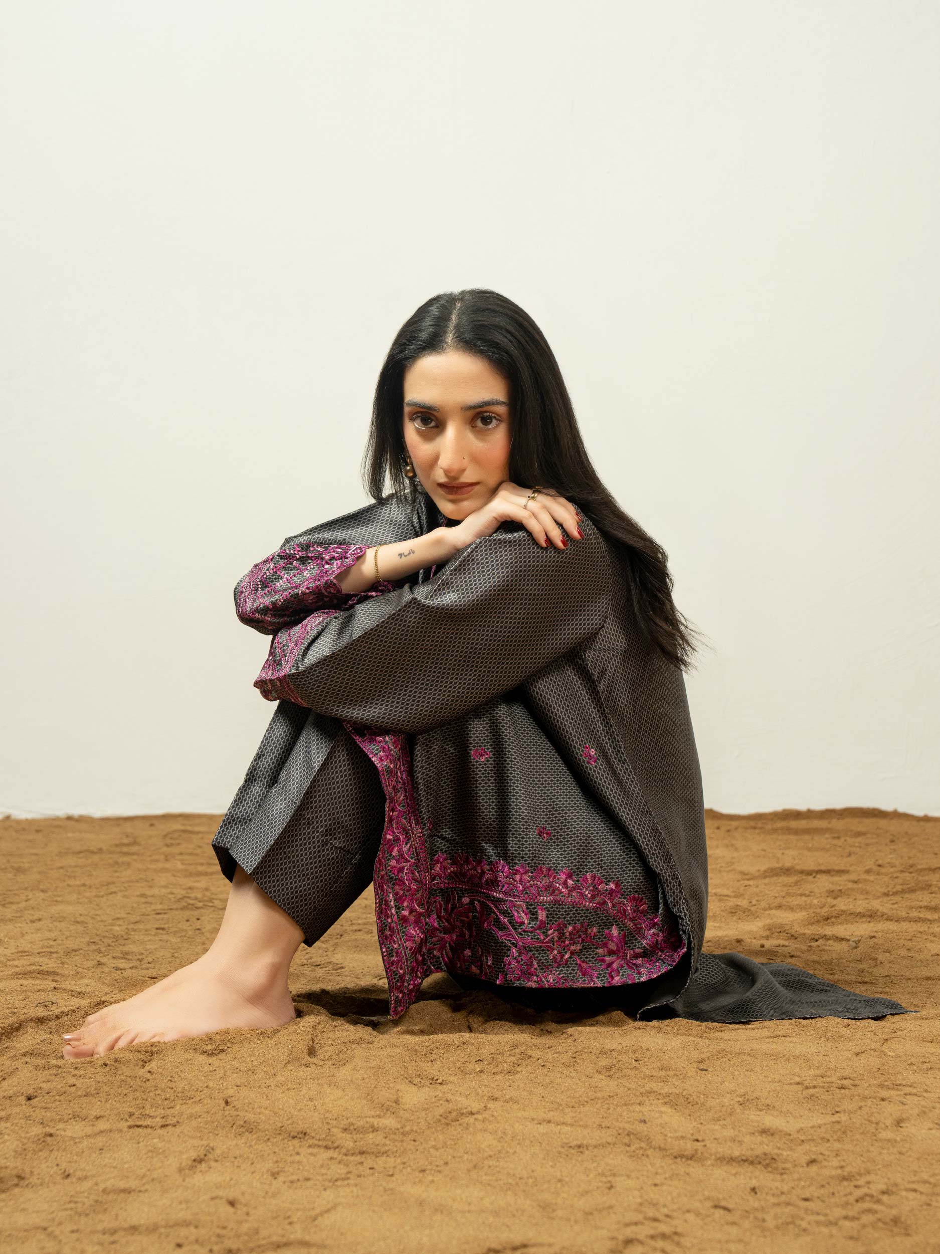 2 Piece Silk Suit-Embroidered (Pret) - Image 8