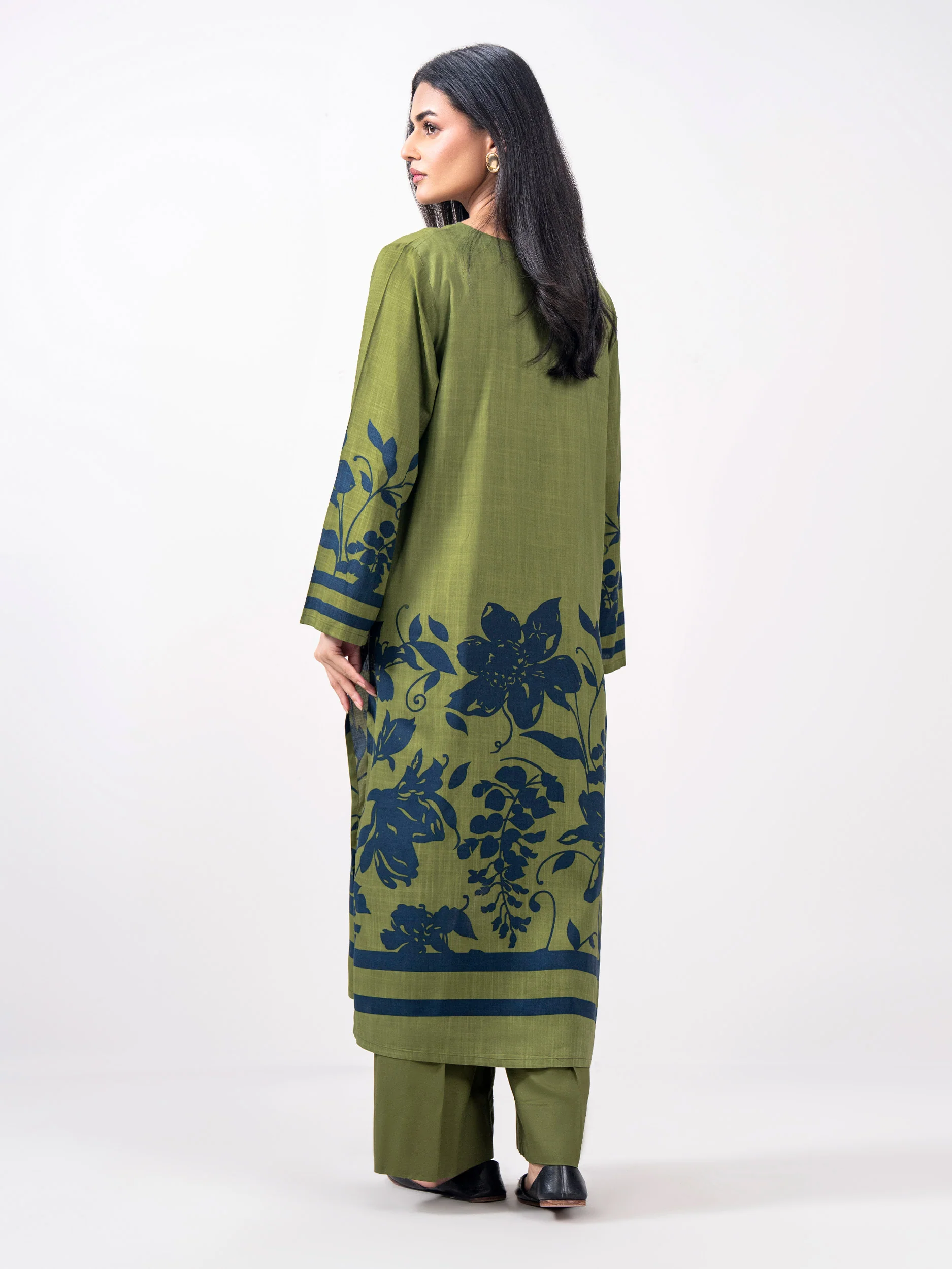 2 Piece Viscose Slub Suit (Pret) - Image 3