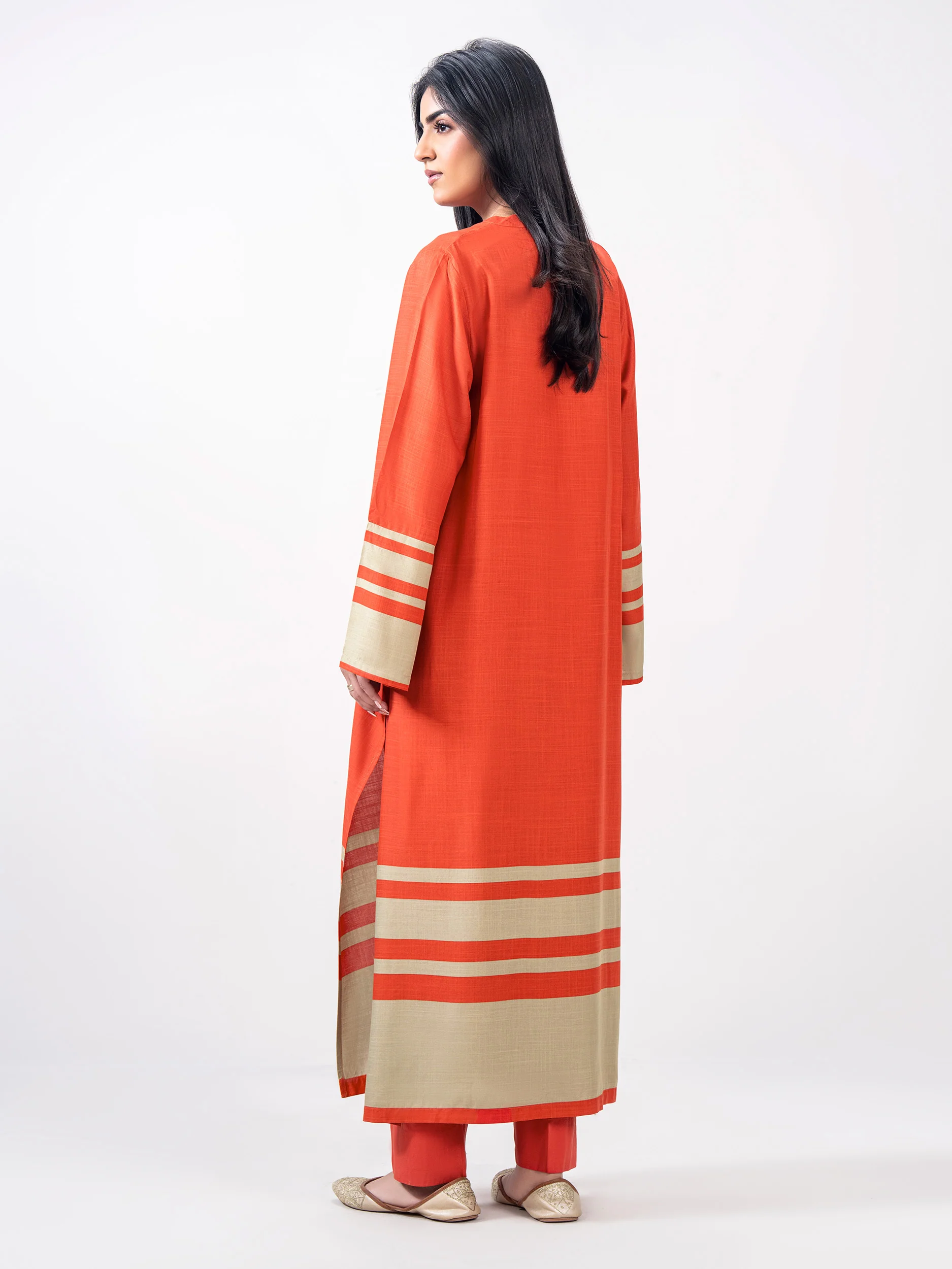 2 Piece Viscose Slub Suit (Pret) - Image 3
