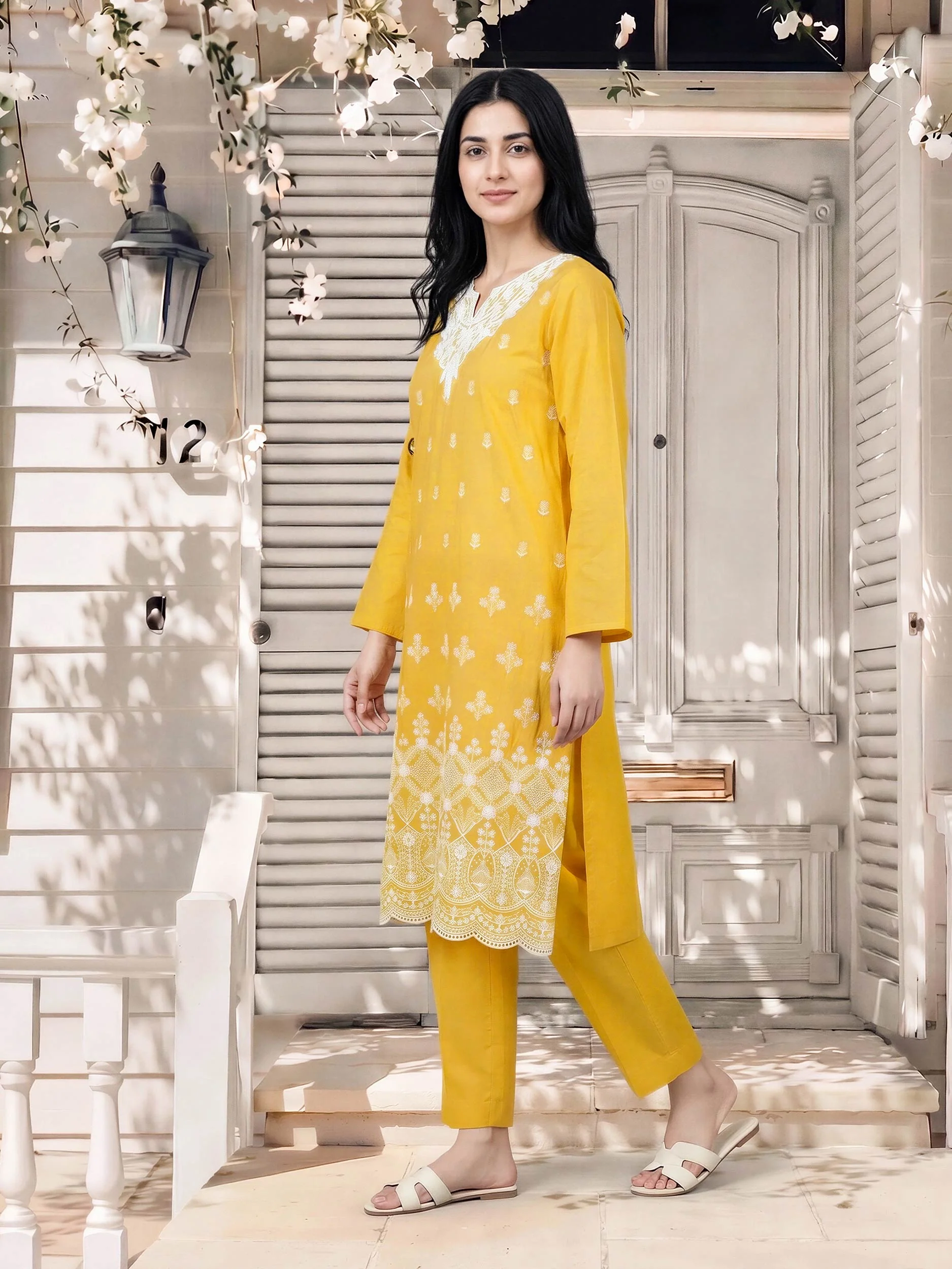 2 Piece Lawn Suit- Embroidered (Pret) - Image 2