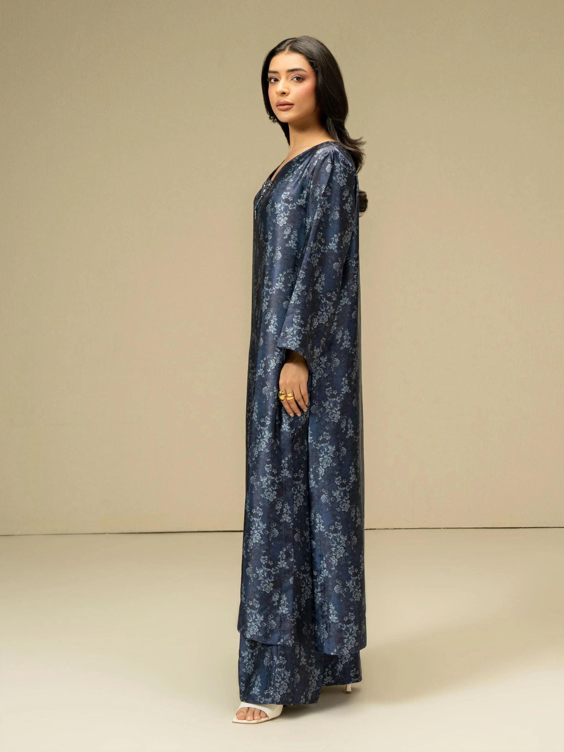 2 Piece Silk Suit-Printed (Pret) - Image 3