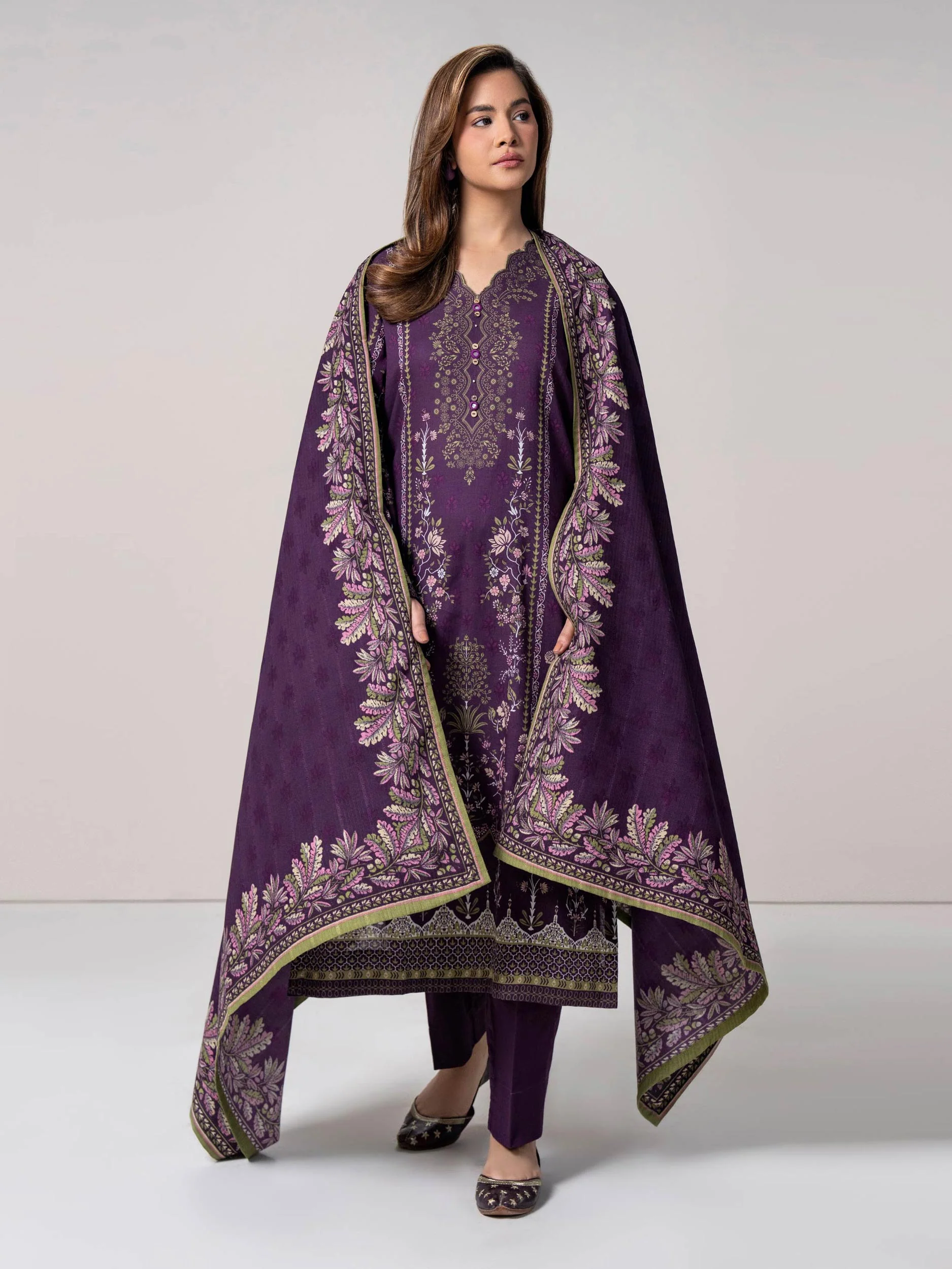 3 Piece Khaddar Suit (Pret) - Image 4