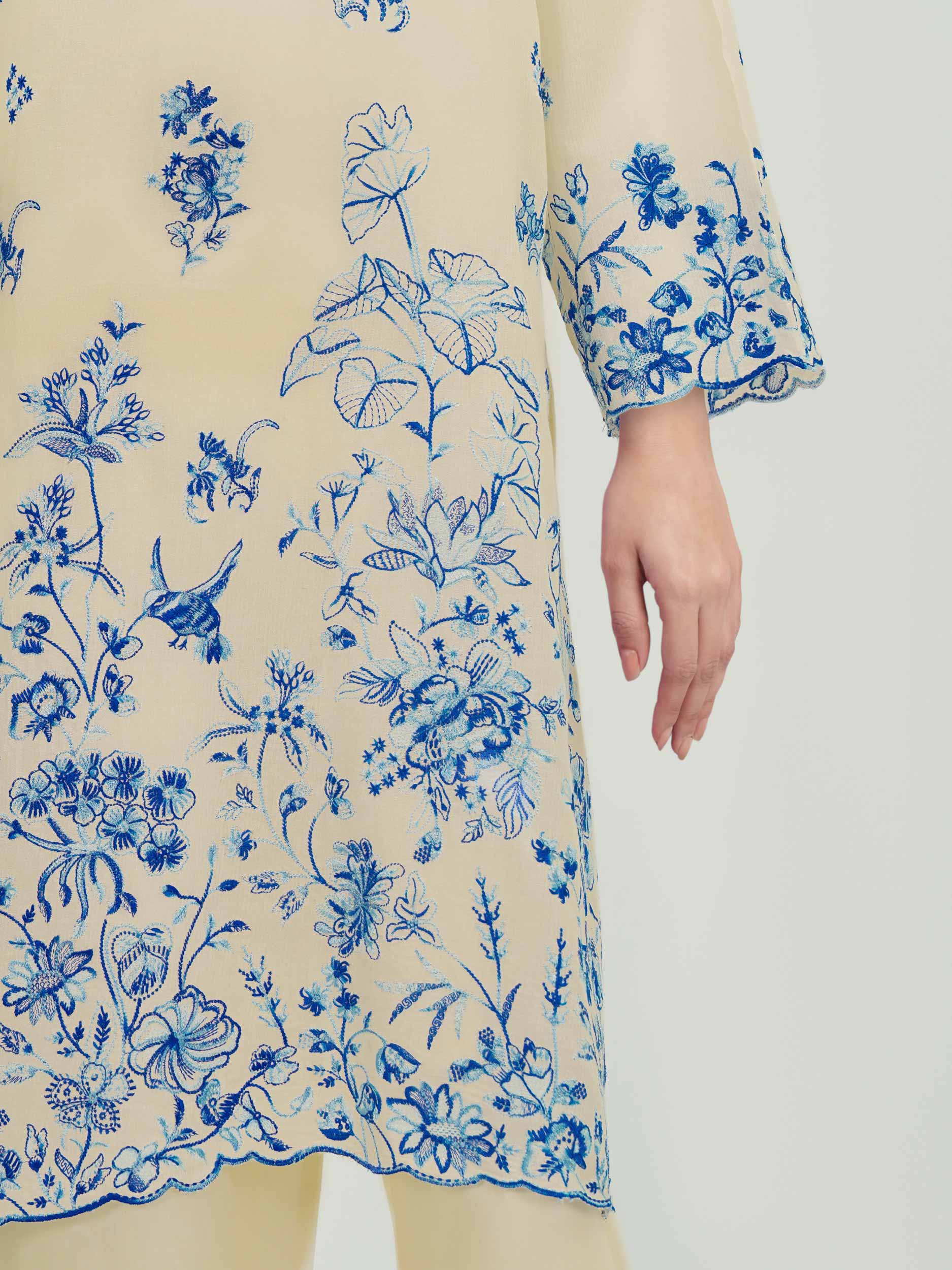3-Piece Dobby Suit-Embroidered (Pret) - Image 5
