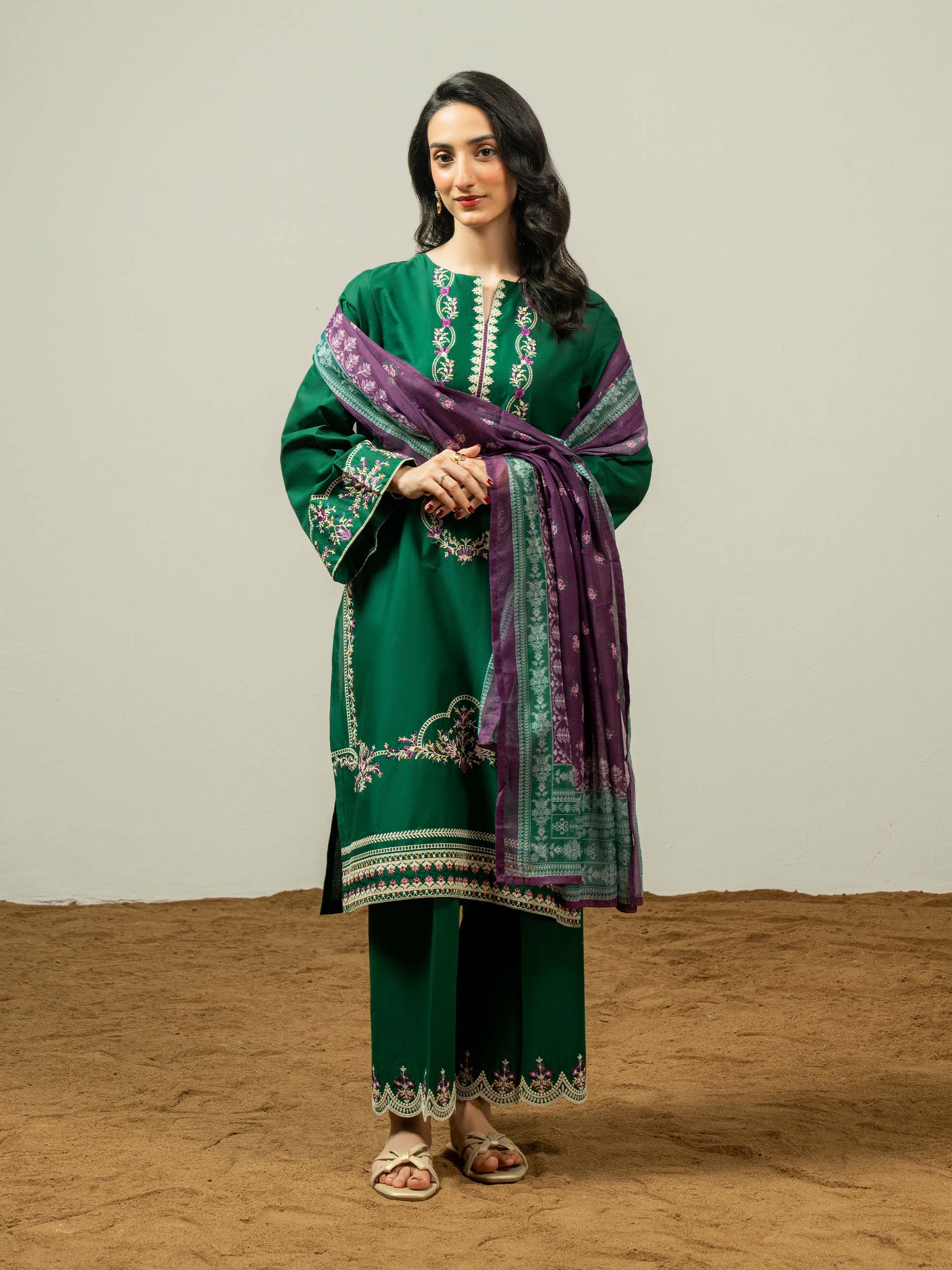 3 Piece Lawn Suit-Embroidered (Pret) - Image 2
