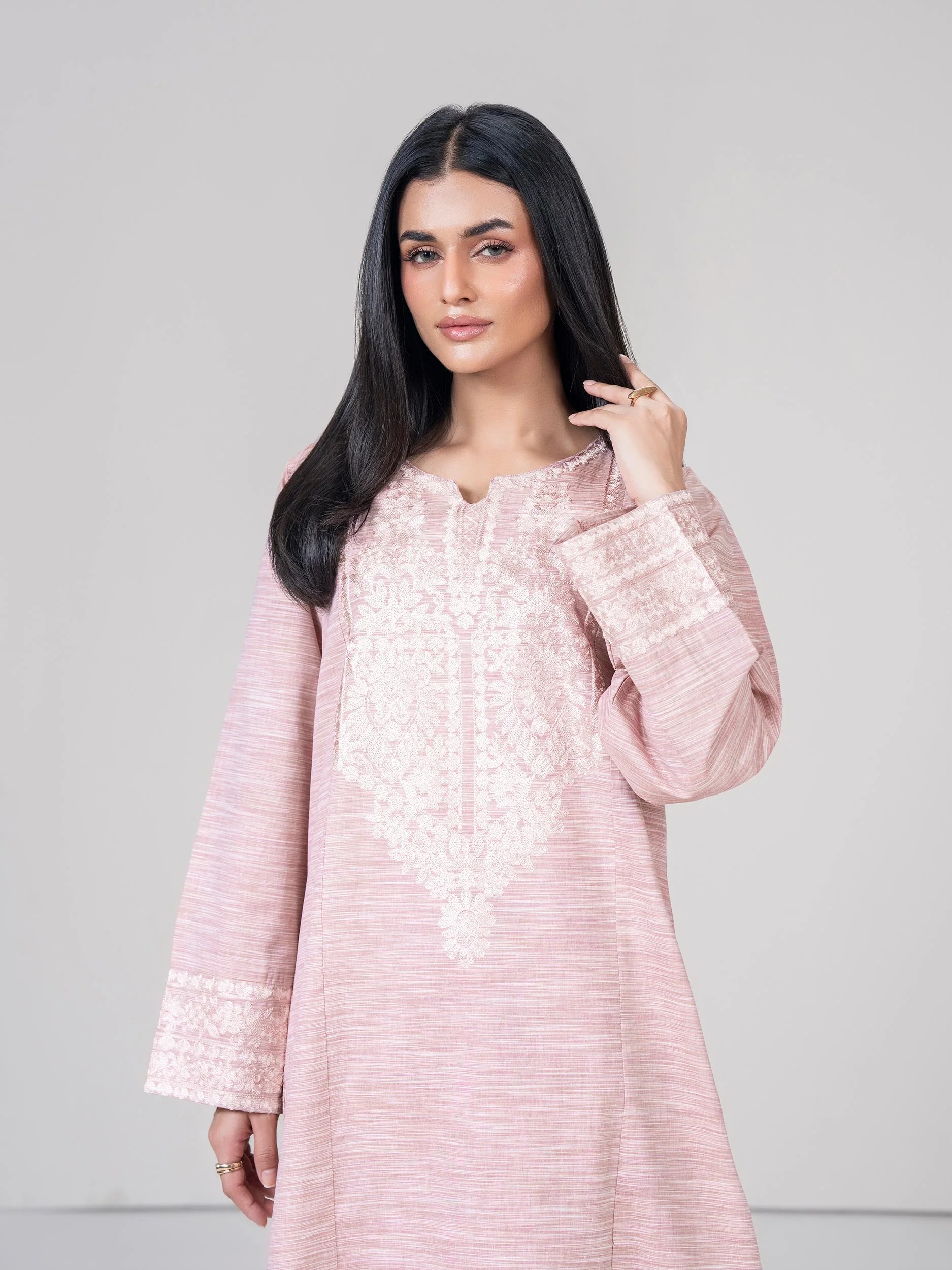 2 Piece Yarn-Dyed Suit- Embroidered (Pret) - Image 4
