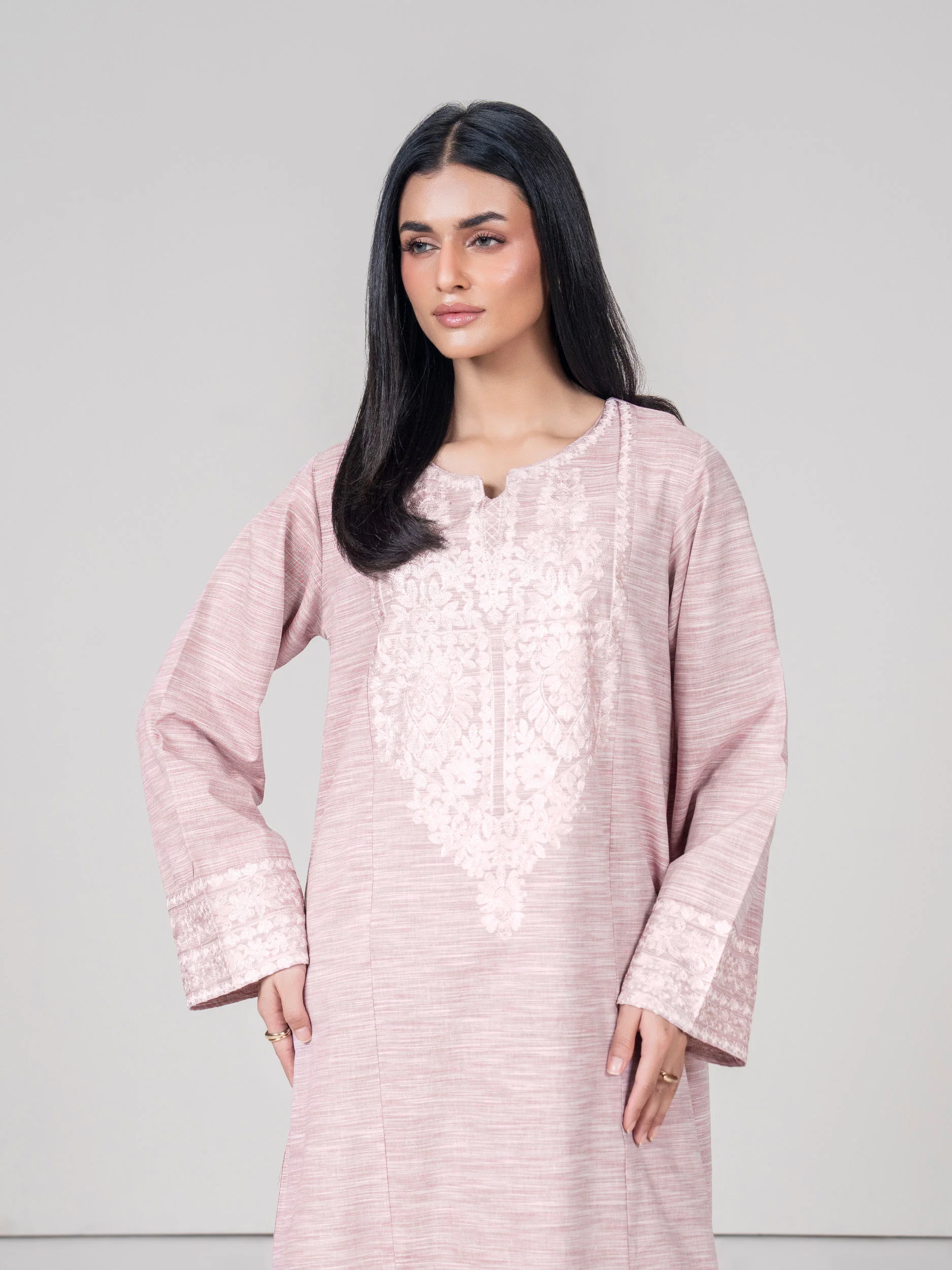 2 Piece Yarn-Dyed Suit- Embroidered (Pret) - Image 5