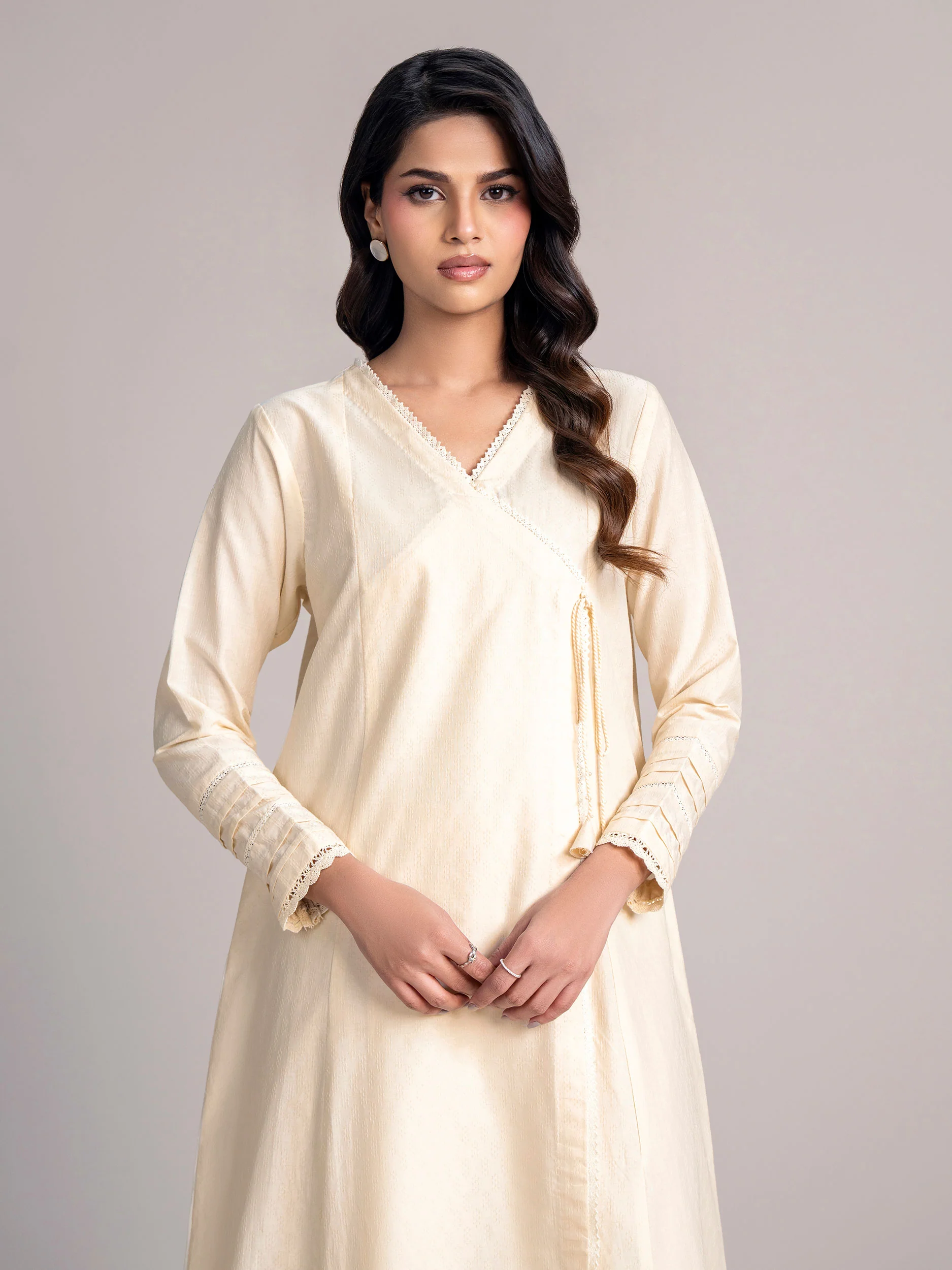 2 Piece Self Jacquard Suit (Pret) - Image 4