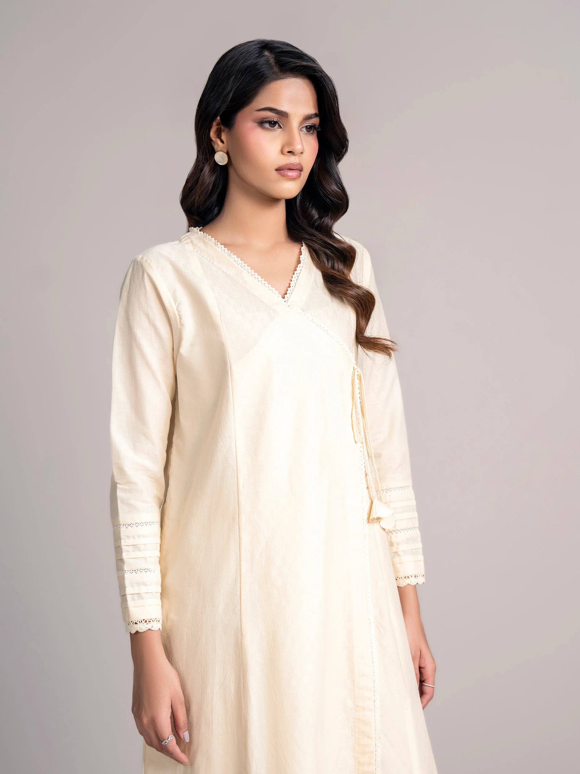 2 Piece Self Jacquard Suit (Pret) - Image 5