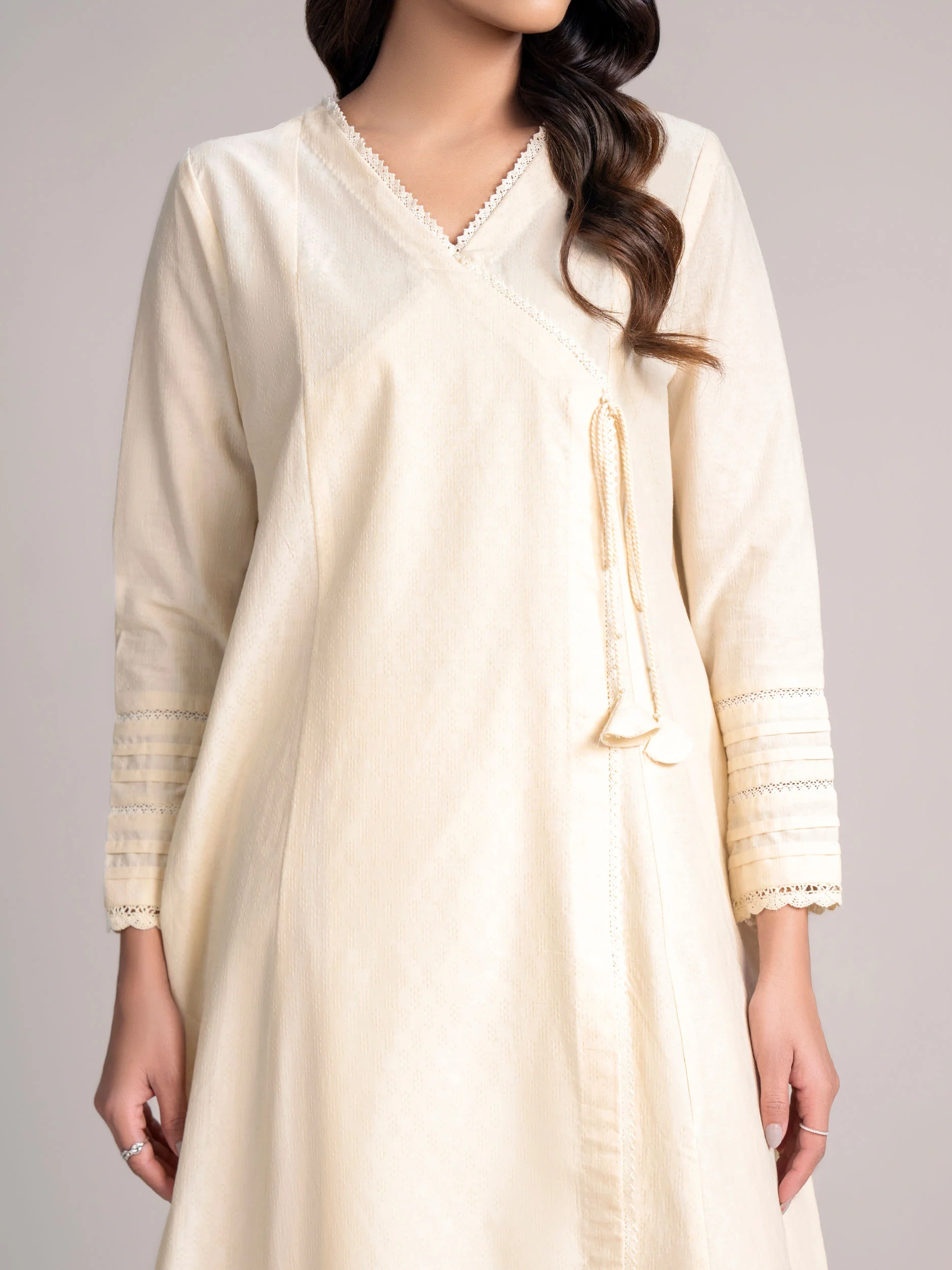 2 Piece Self Jacquard Suit (Pret) - Image 6