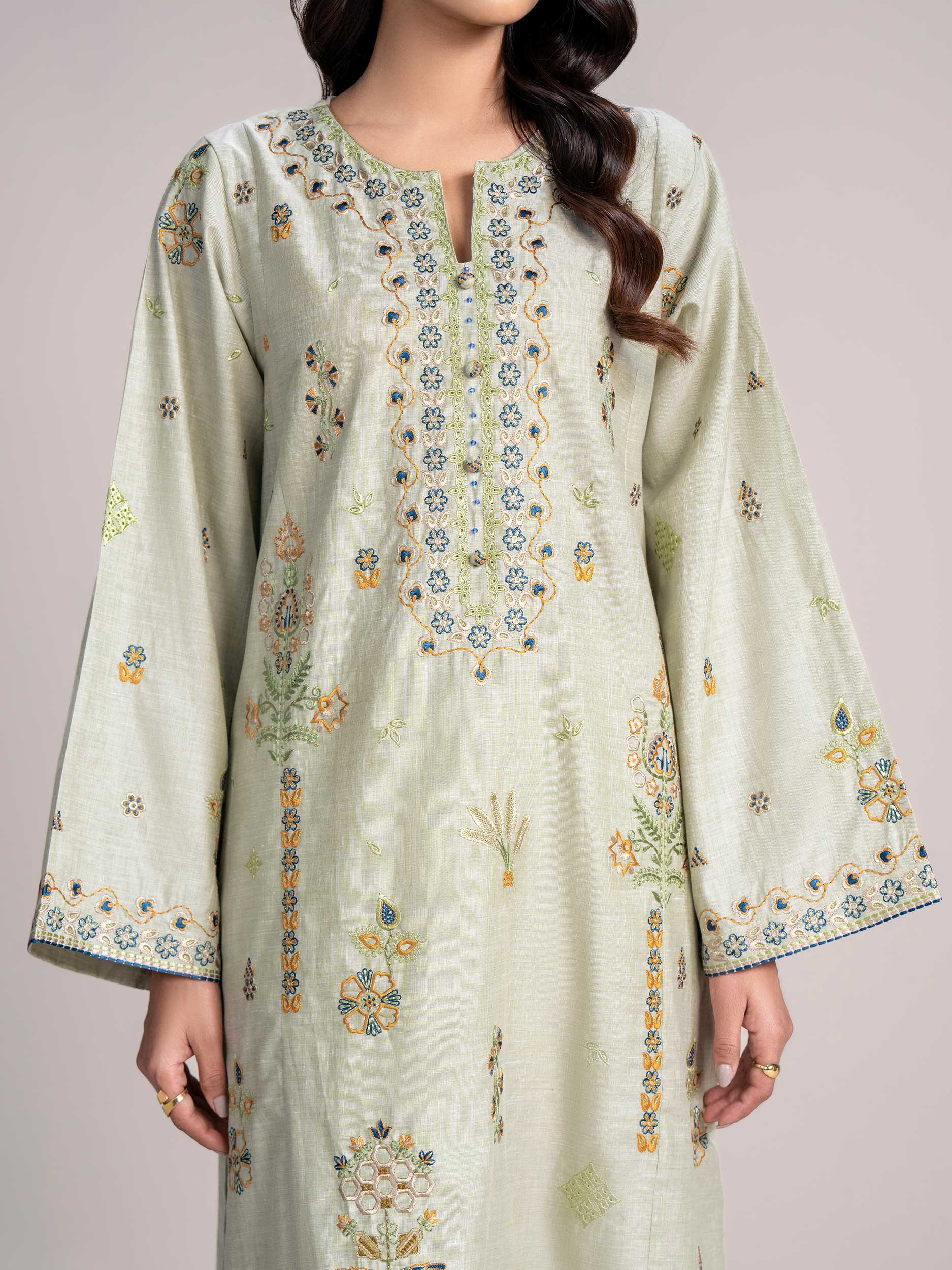2 Piece Yarn Dyed Suit- Embroidered (Pret) - Image 7