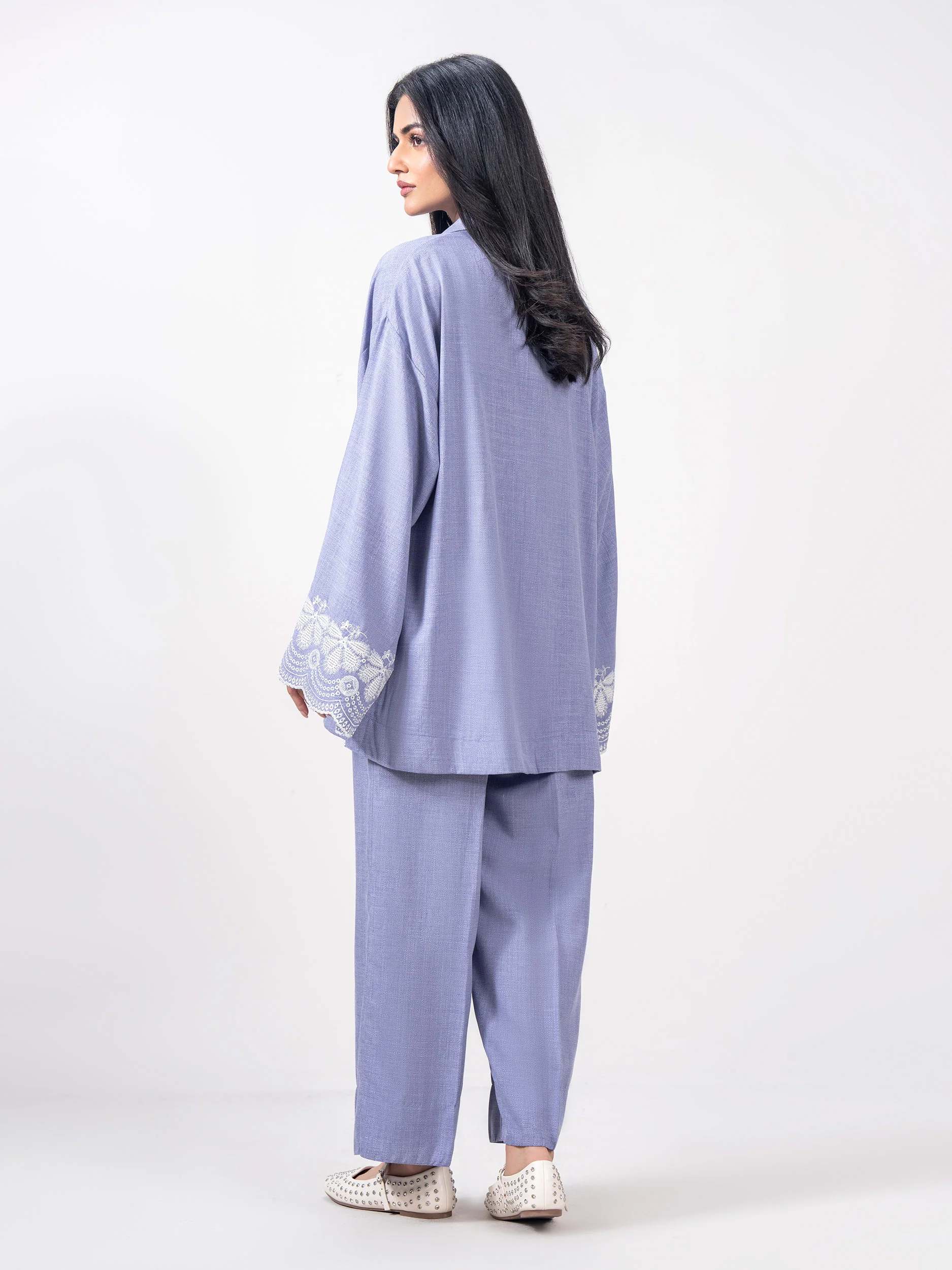Yarn Dyed Co-ord Set- Embroidered - Image 3