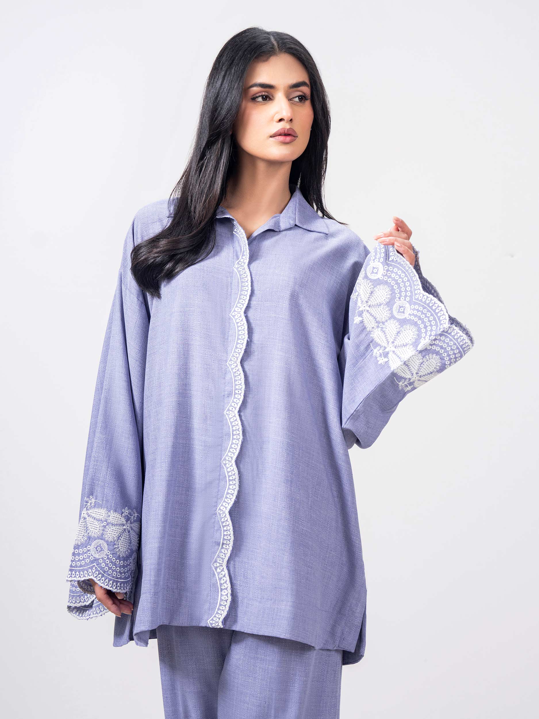 Yarn Dyed Co-ord Set- Embroidered - Image 5