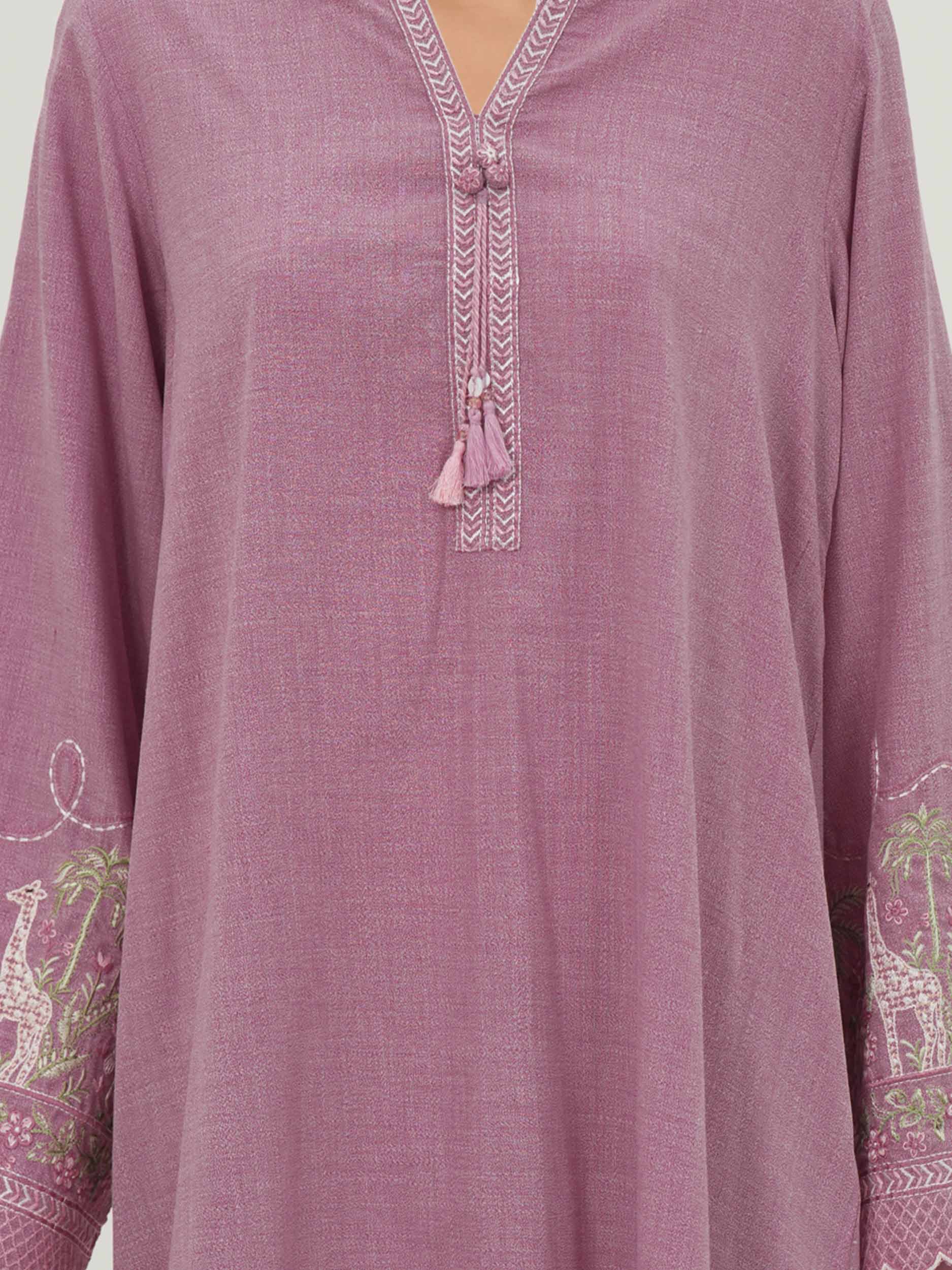 2 Piece Yarn Dyed Suit- Embroidered (Pret) - Image 3