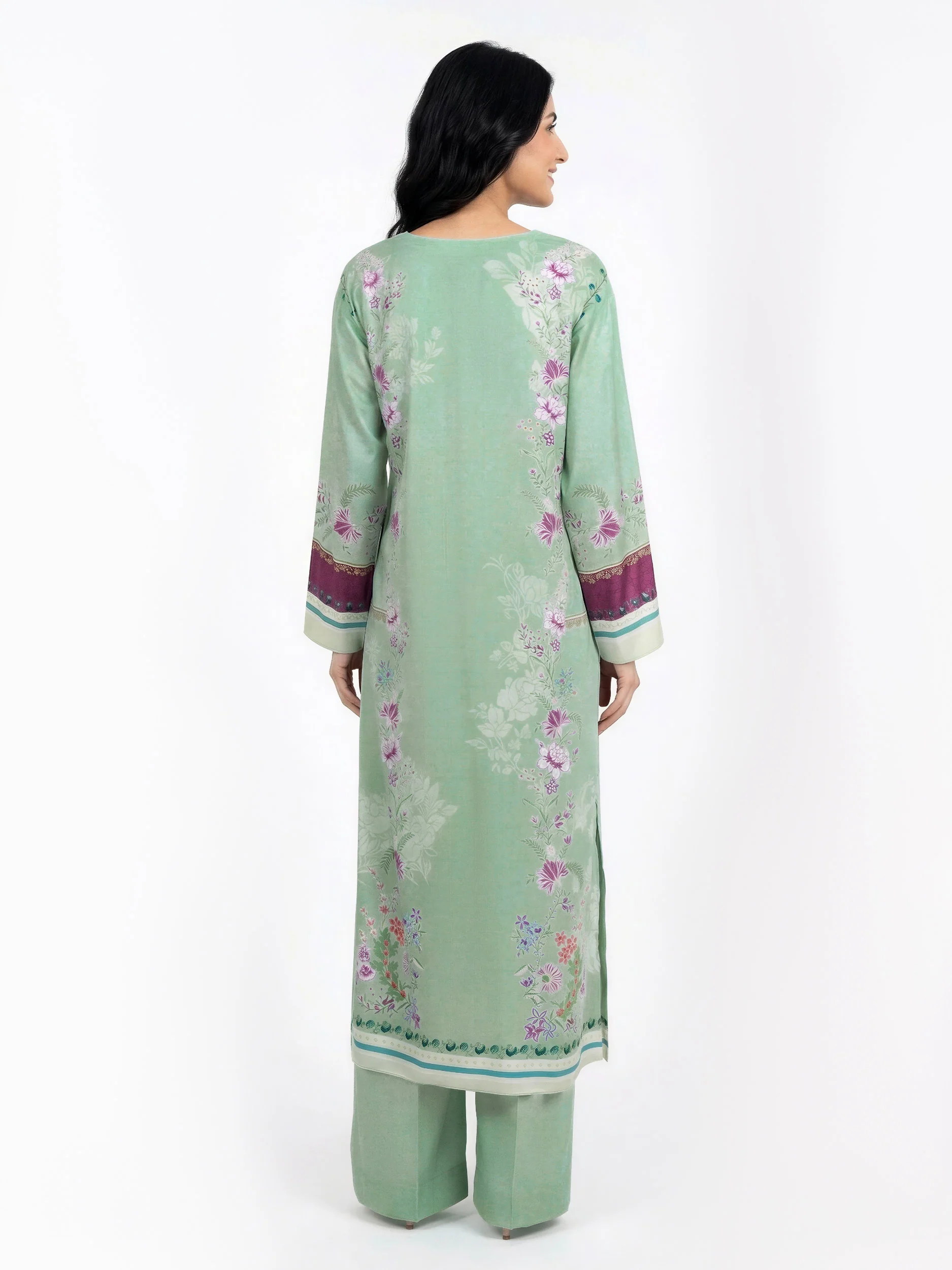 2 Piece Silk Suit (Pret) - Image 2