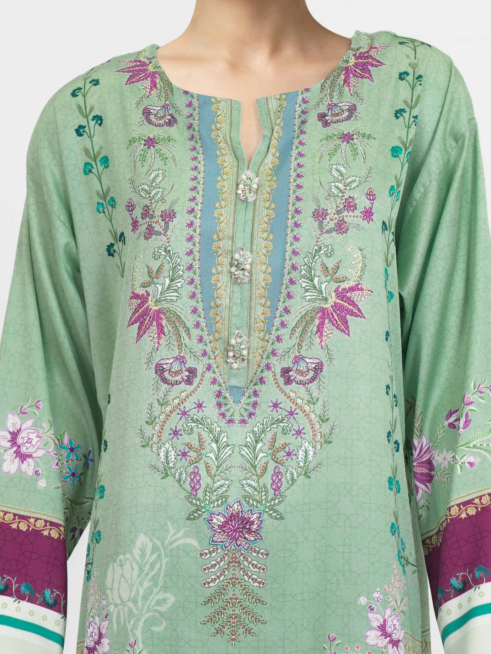 2 Piece Silk Suit (Pret) - Image 3