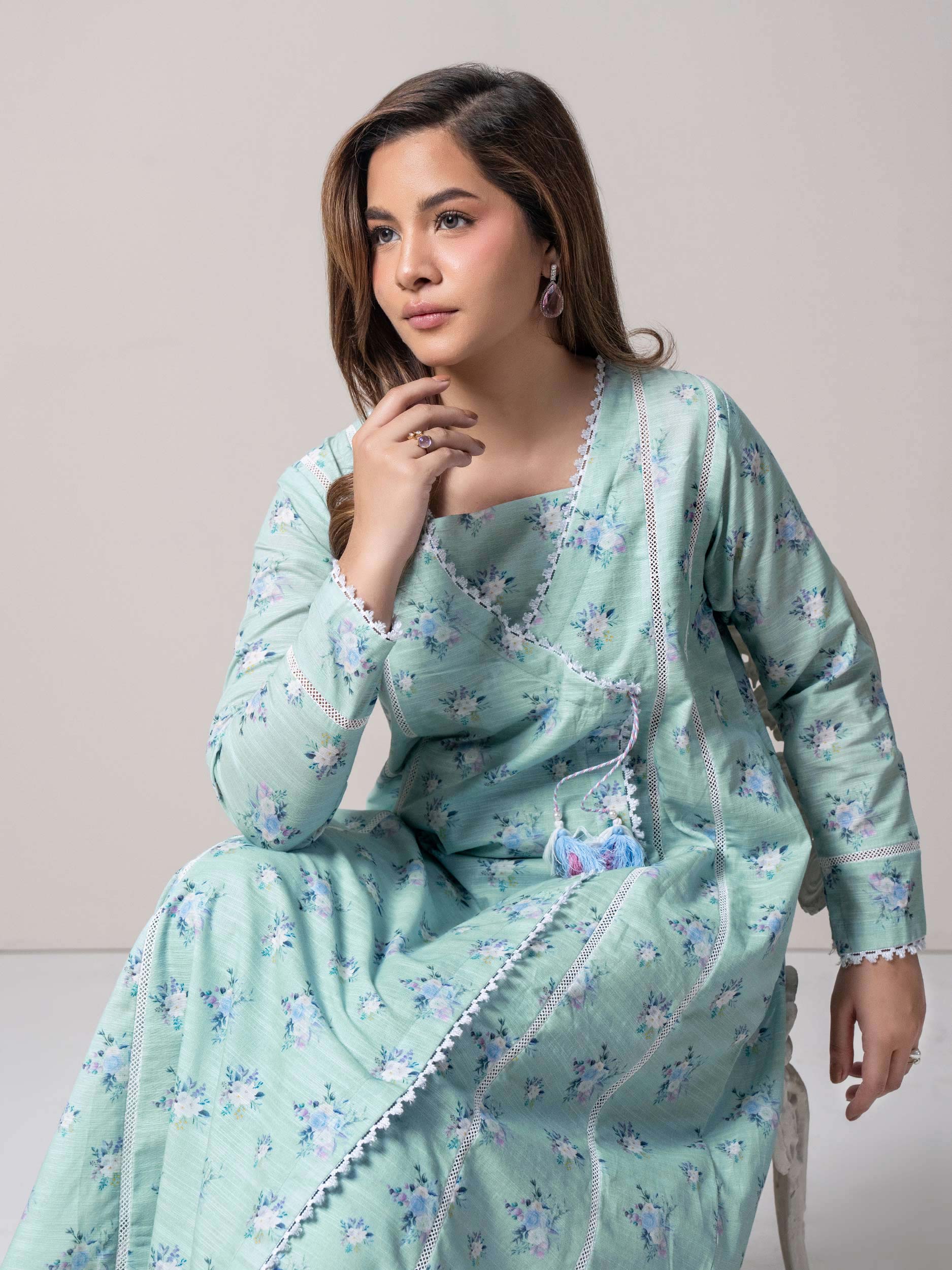 2 Piece Slub Khaddar Shirt (Pret) - Image 5