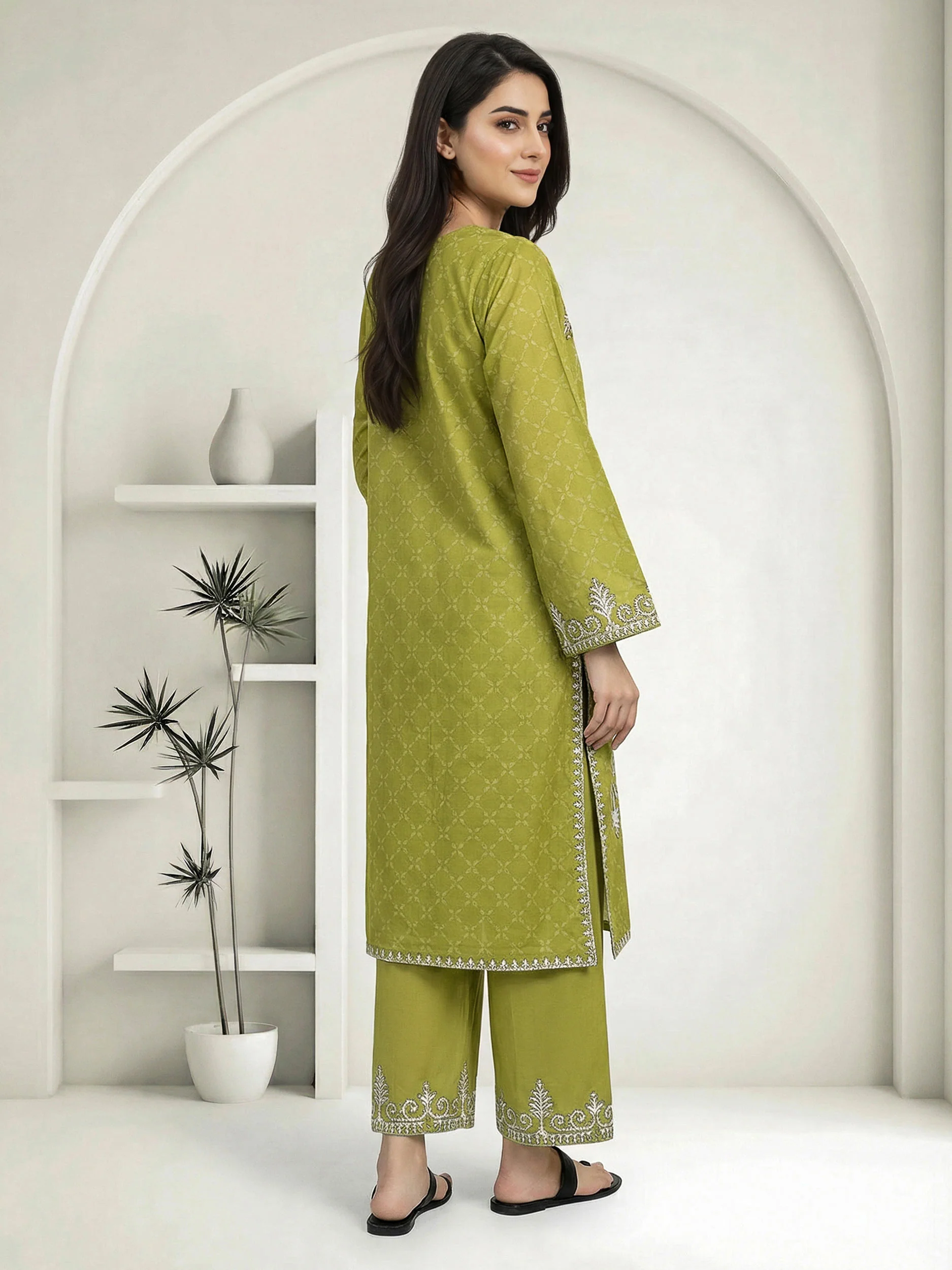 2 Piece Lawn Suit- Embroidered (Pret) - Image 3