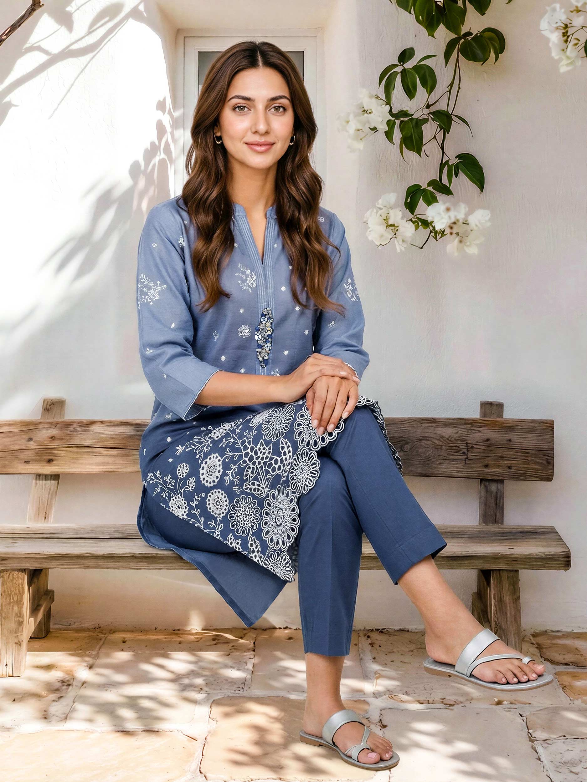 2 Piece Lawn Suit- Embroidered (Pret) - Image 2