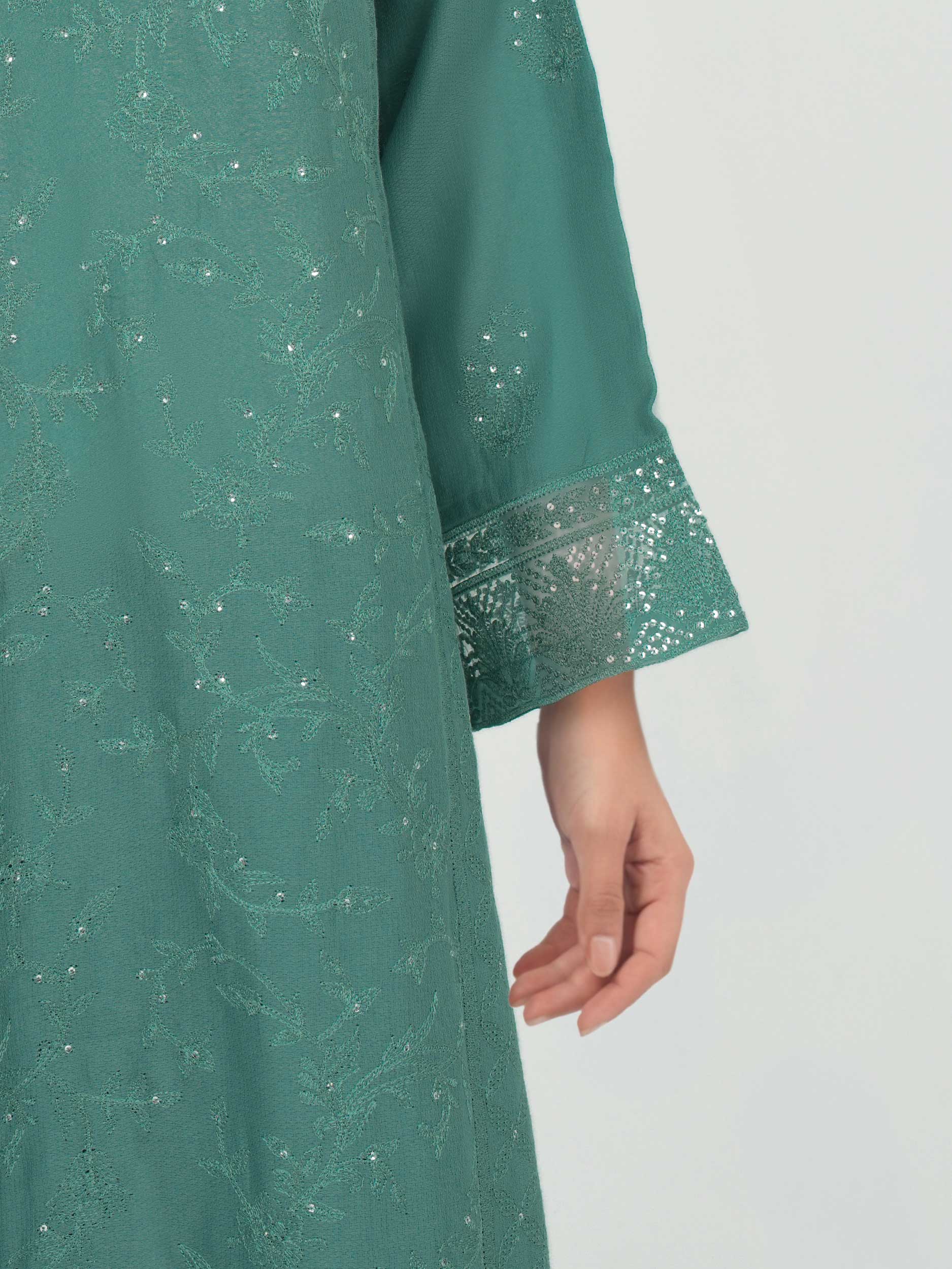 3 Piece Dobby Suit- Embroidered (Pret) - Image 5