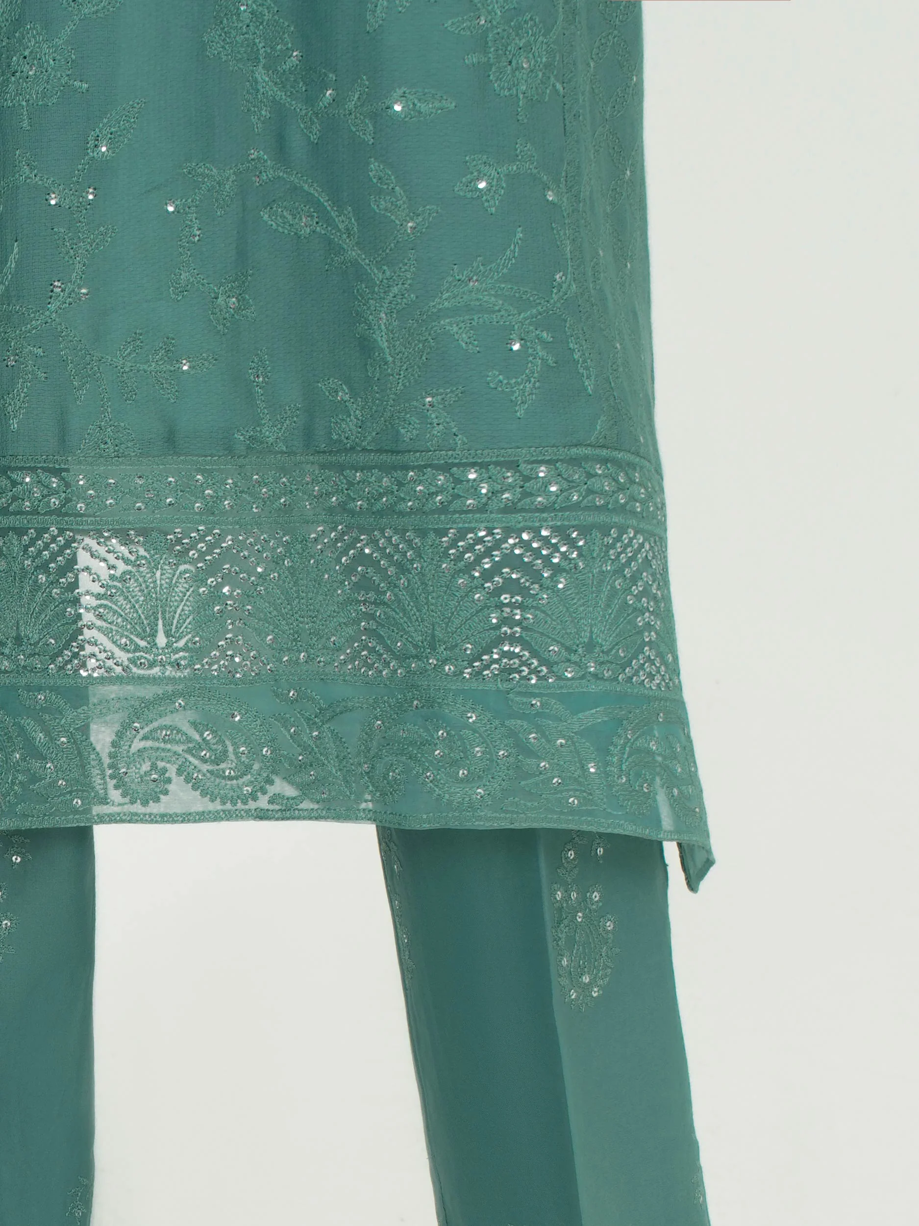 3 Piece Dobby Suit- Embroidered (Pret) - Image 6