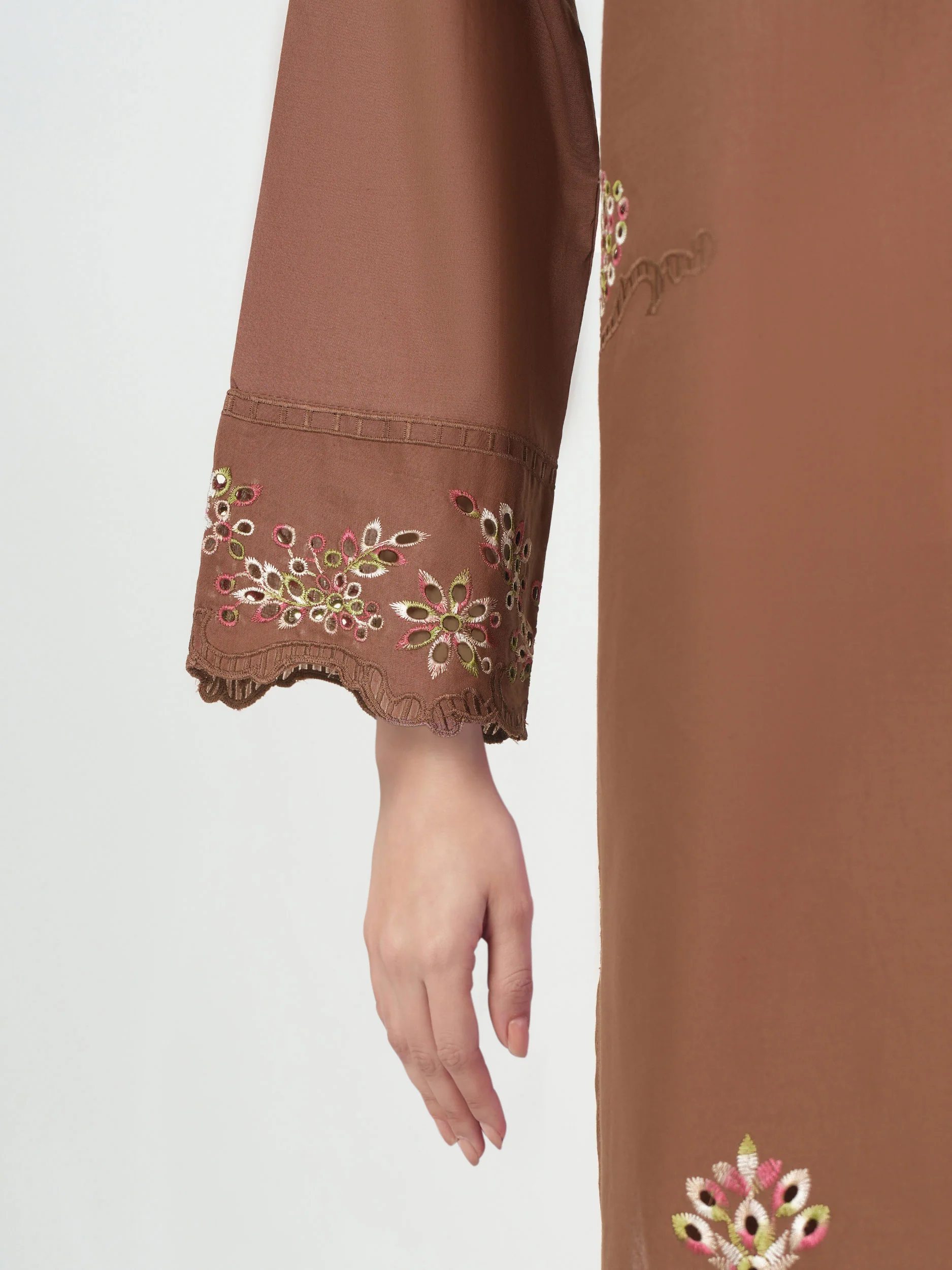 2 Piece Cambric Suit- Embroidered (Pret) - Image 5