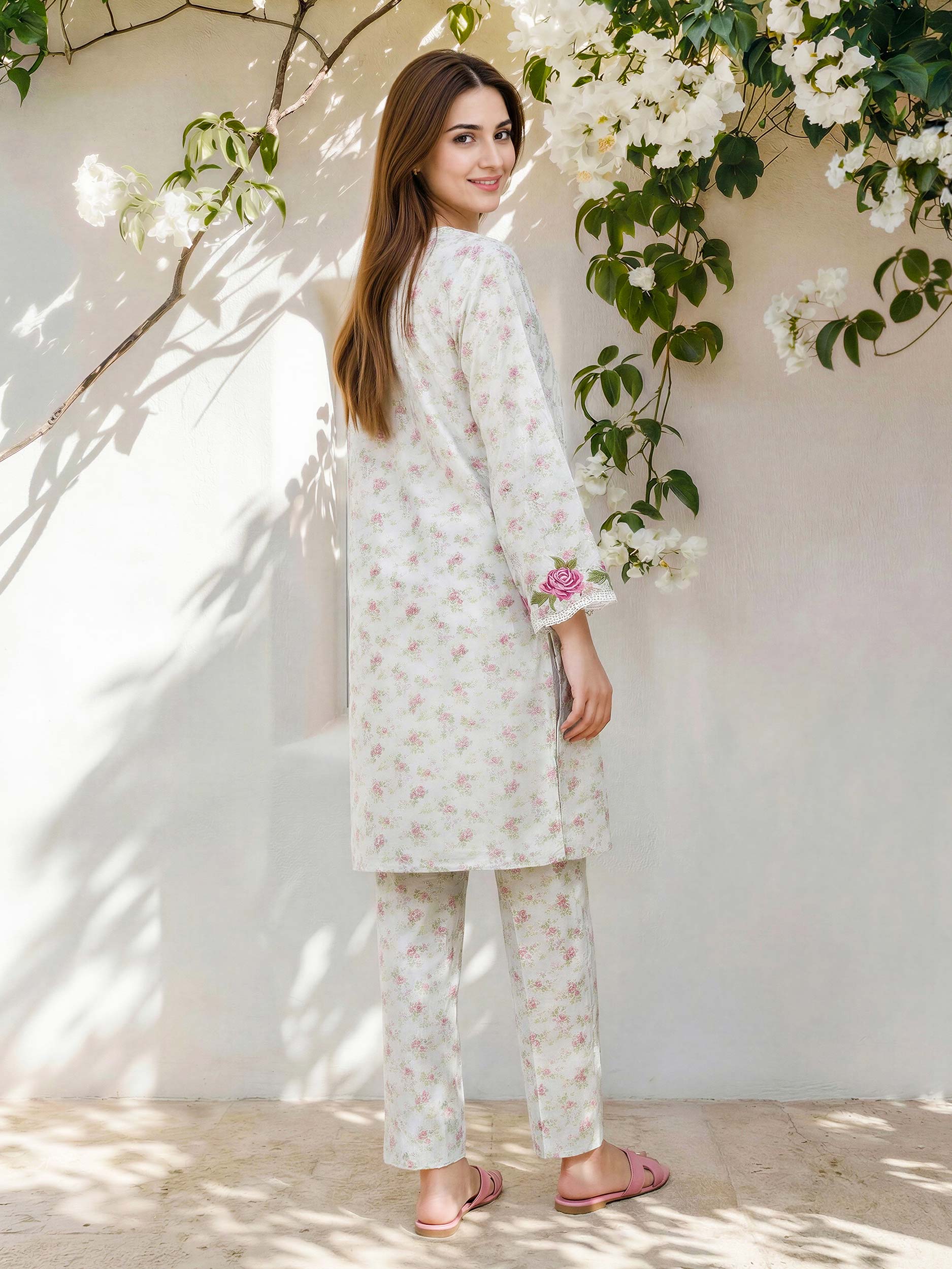2 Piece Lawn Suit- Embroidered (Pret) - Image 3